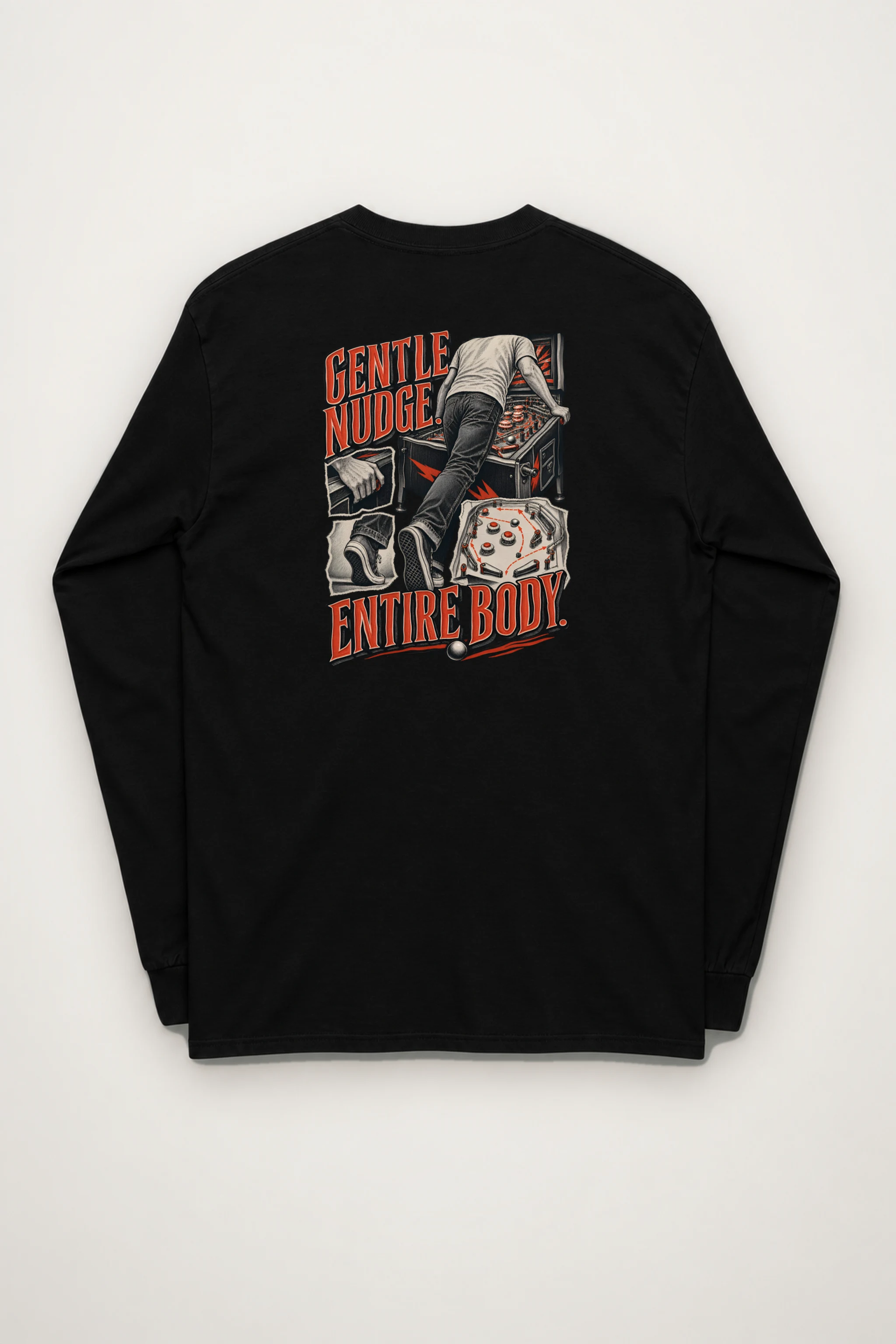 "Gentle Nudge, Entire Body" Unisex Longsleeve T-shirt