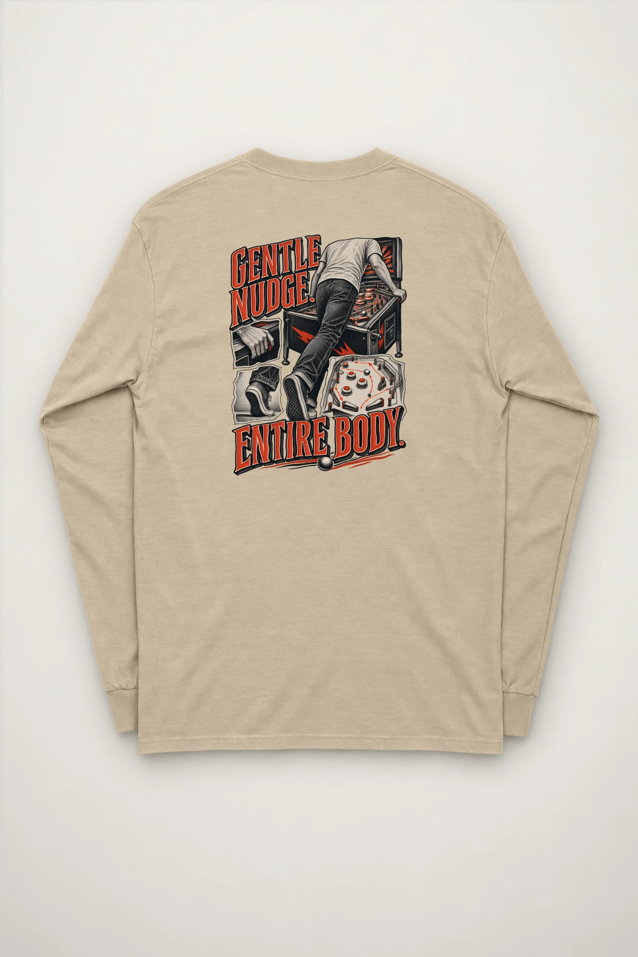 "Gentle Nudge, Entire Body" Unisex Longsleeve T-shirt