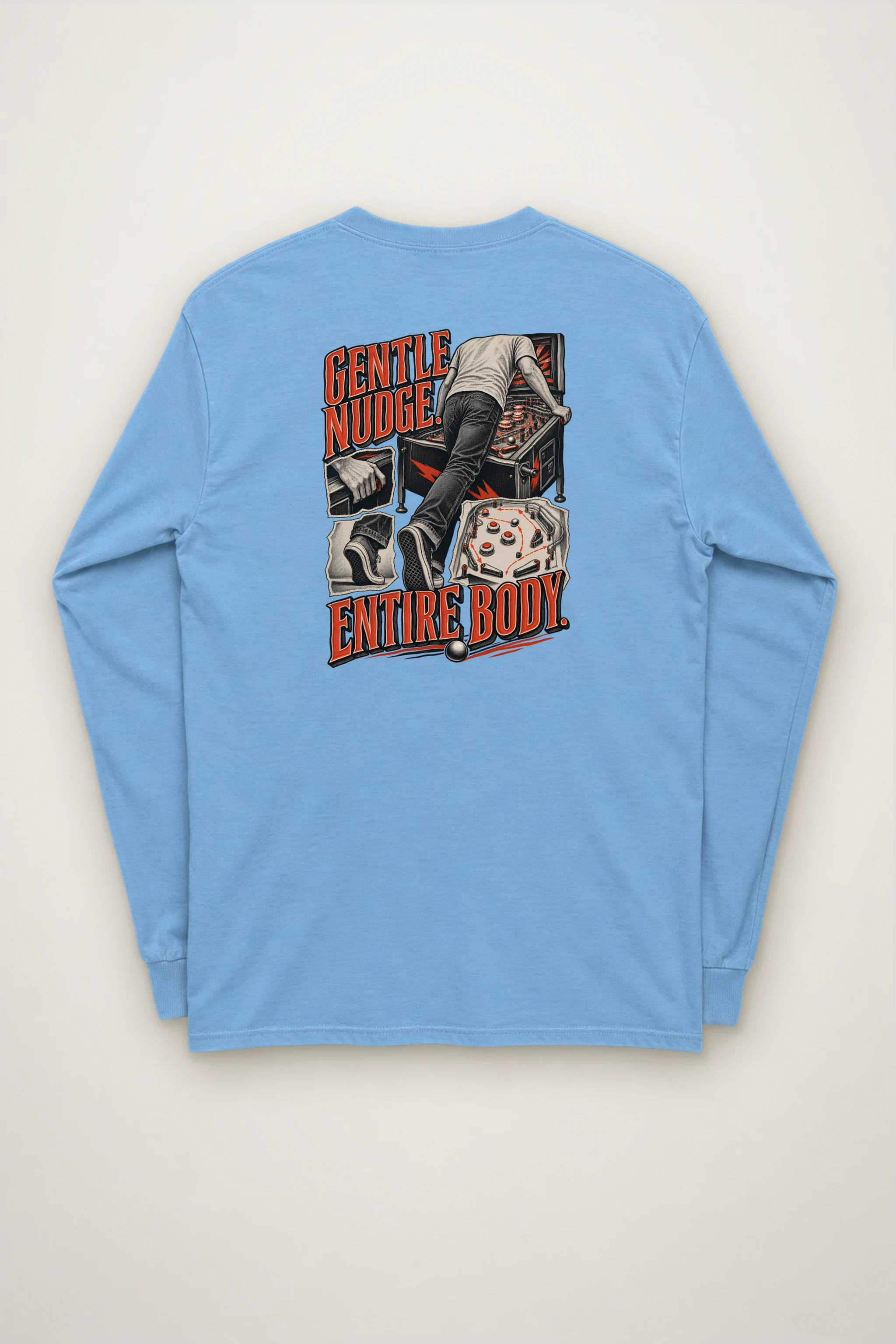 "Gentle Nudge, Entire Body" Unisex Longsleeve T-shirt