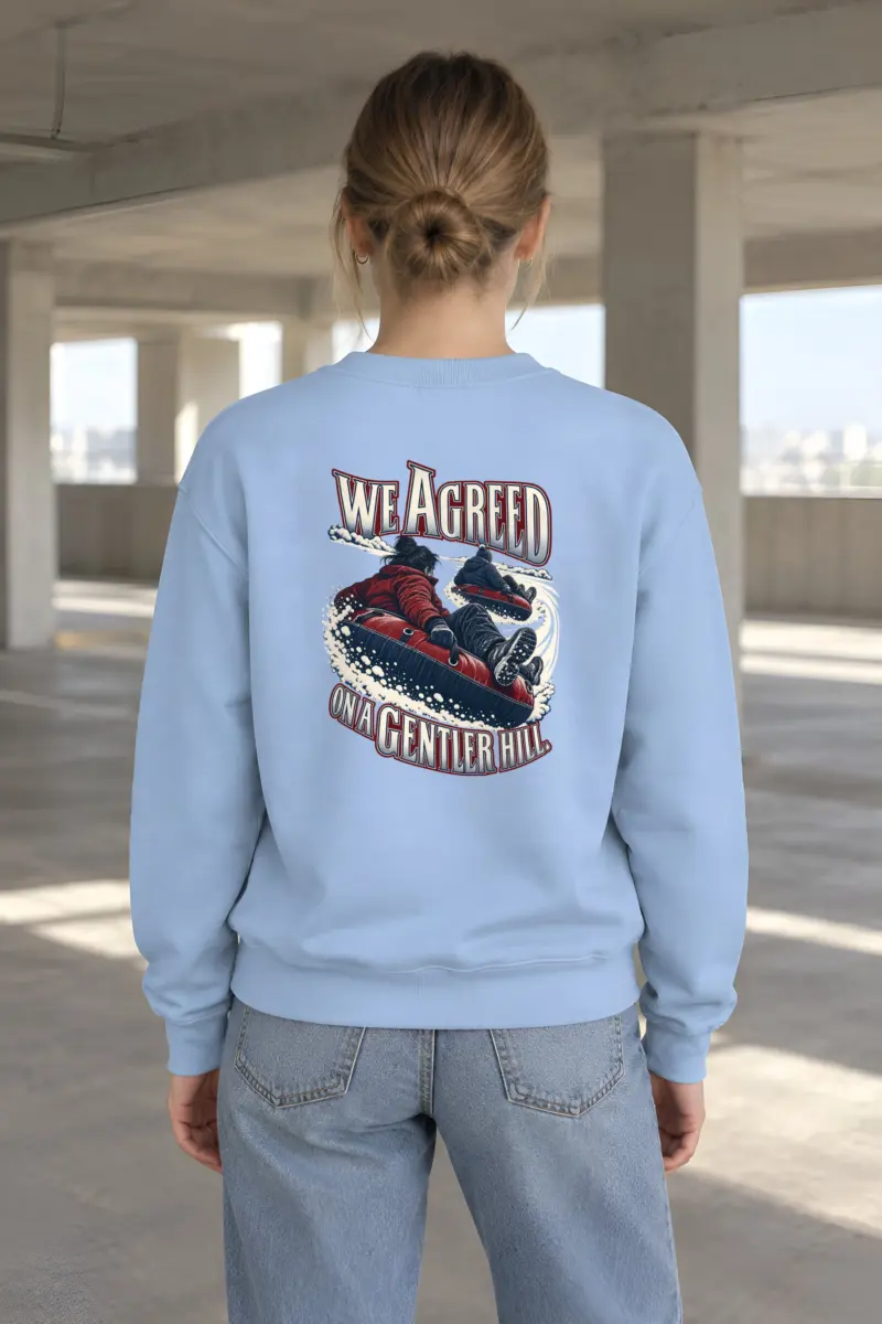 "Gentler Hill Snow Tubing" Heavy Blend Unisex Crewneck Sweatshirt