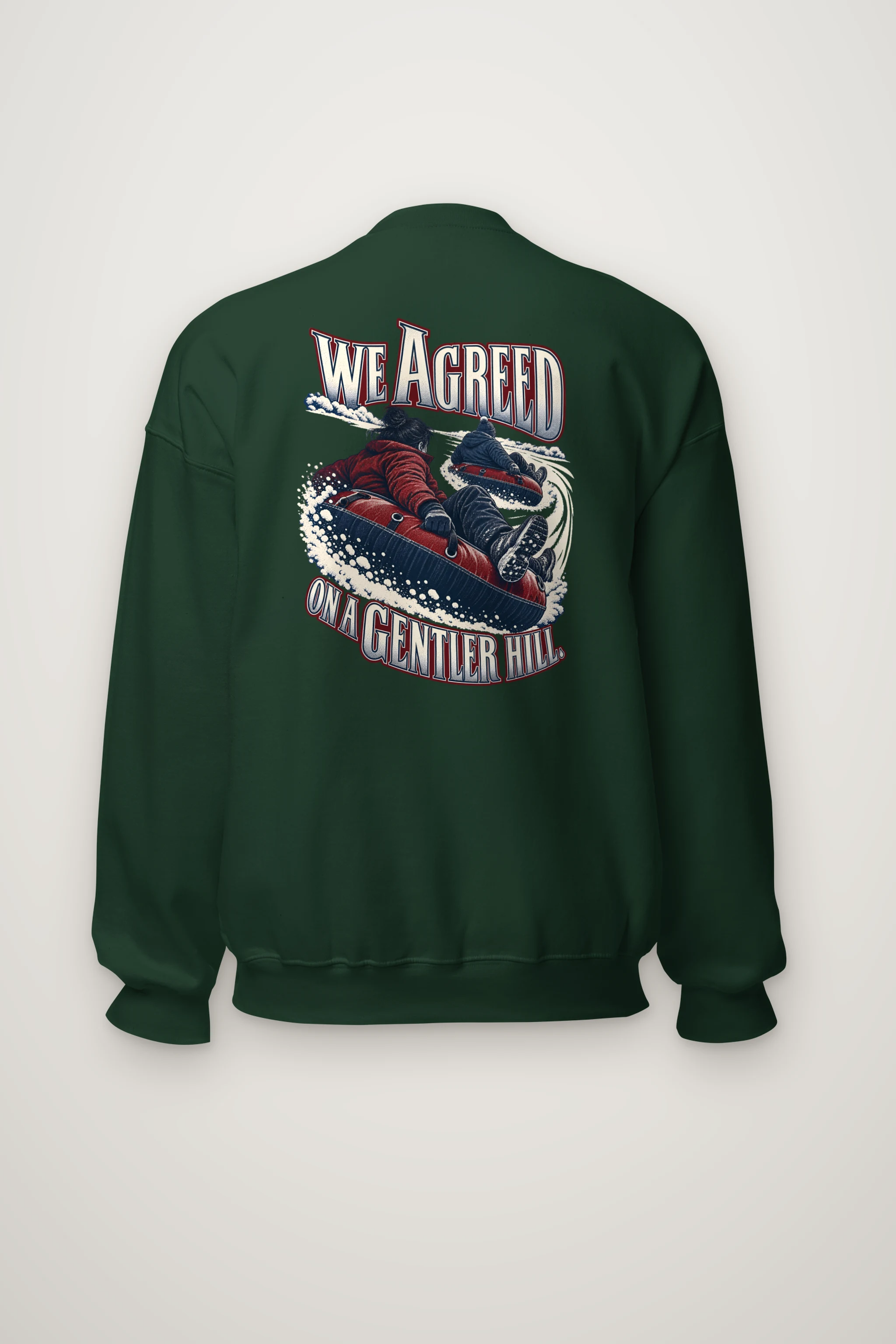 "Gentler Hill Snow Tubing" Heavy Blend Unisex Crewneck Sweatshirt