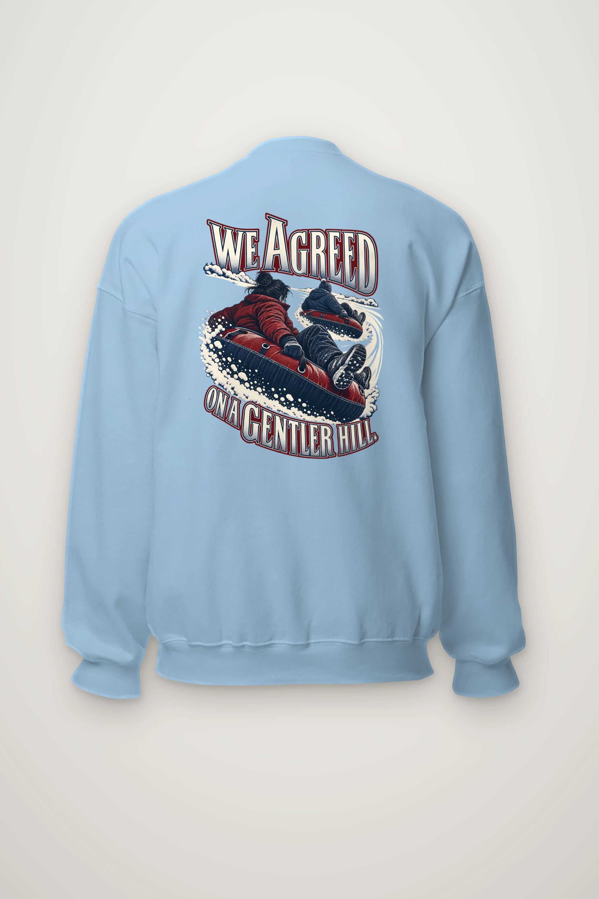"Gentler Hill Snow Tubing" Heavy Blend Unisex Crewneck Sweatshirt
