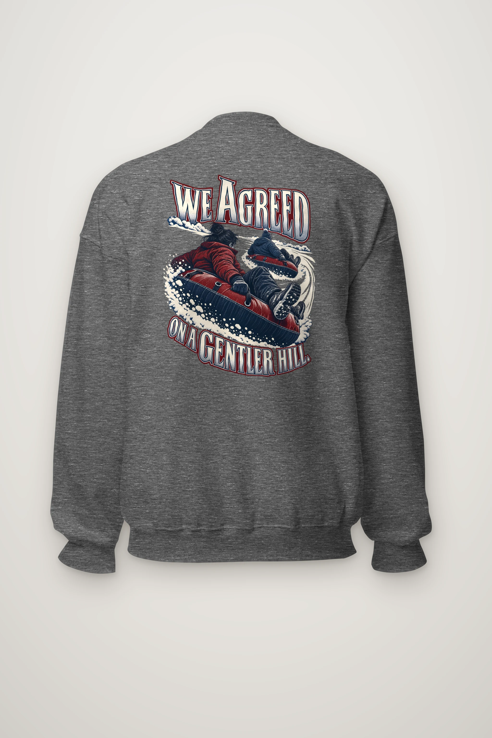"Gentler Hill Snow Tubing" Heavy Blend Unisex Crewneck Sweatshirt