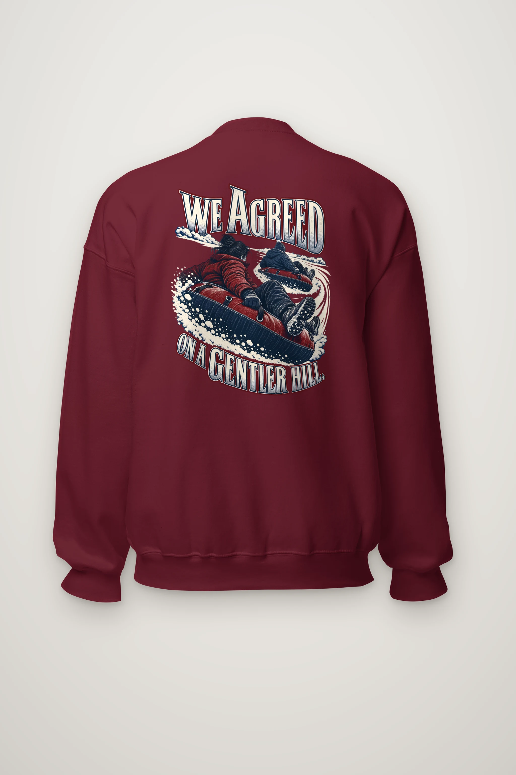 "Gentler Hill Snow Tubing" Heavy Blend Unisex Crewneck Sweatshirt