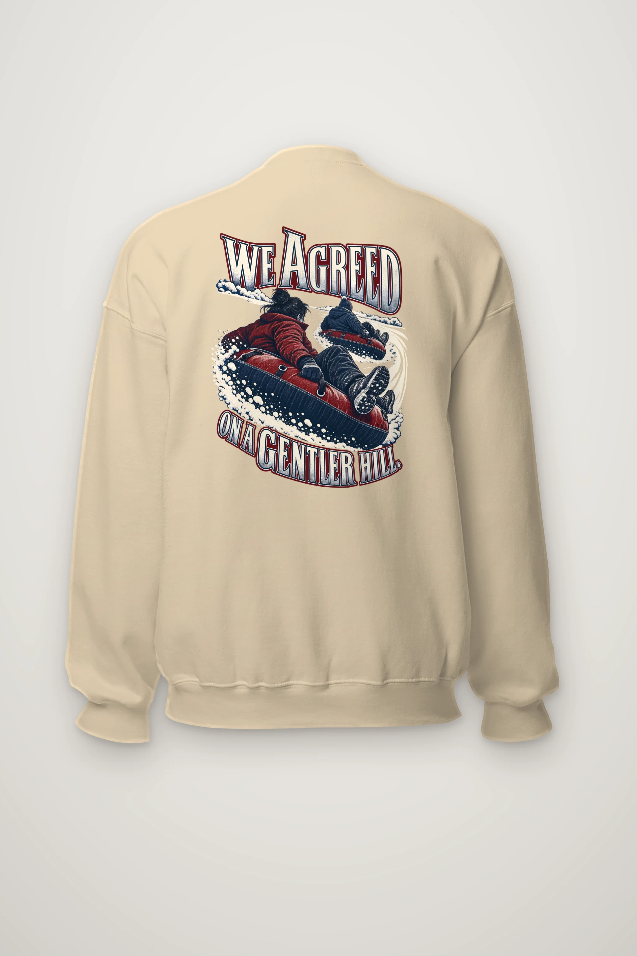 "Gentler Hill Snow Tubing" Heavy Blend Unisex Crewneck Sweatshirt