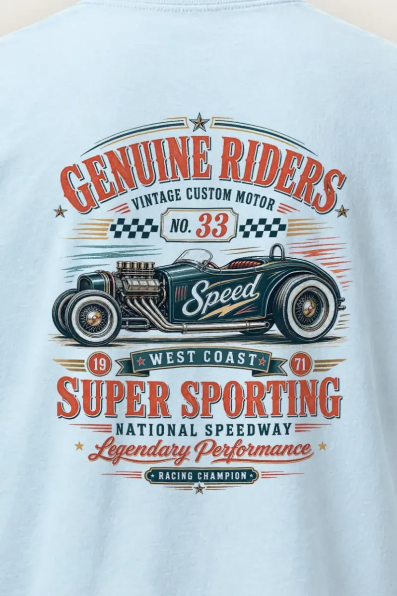 "Genuine Riders" Heavyweight Unisex Crewneck T-shirt