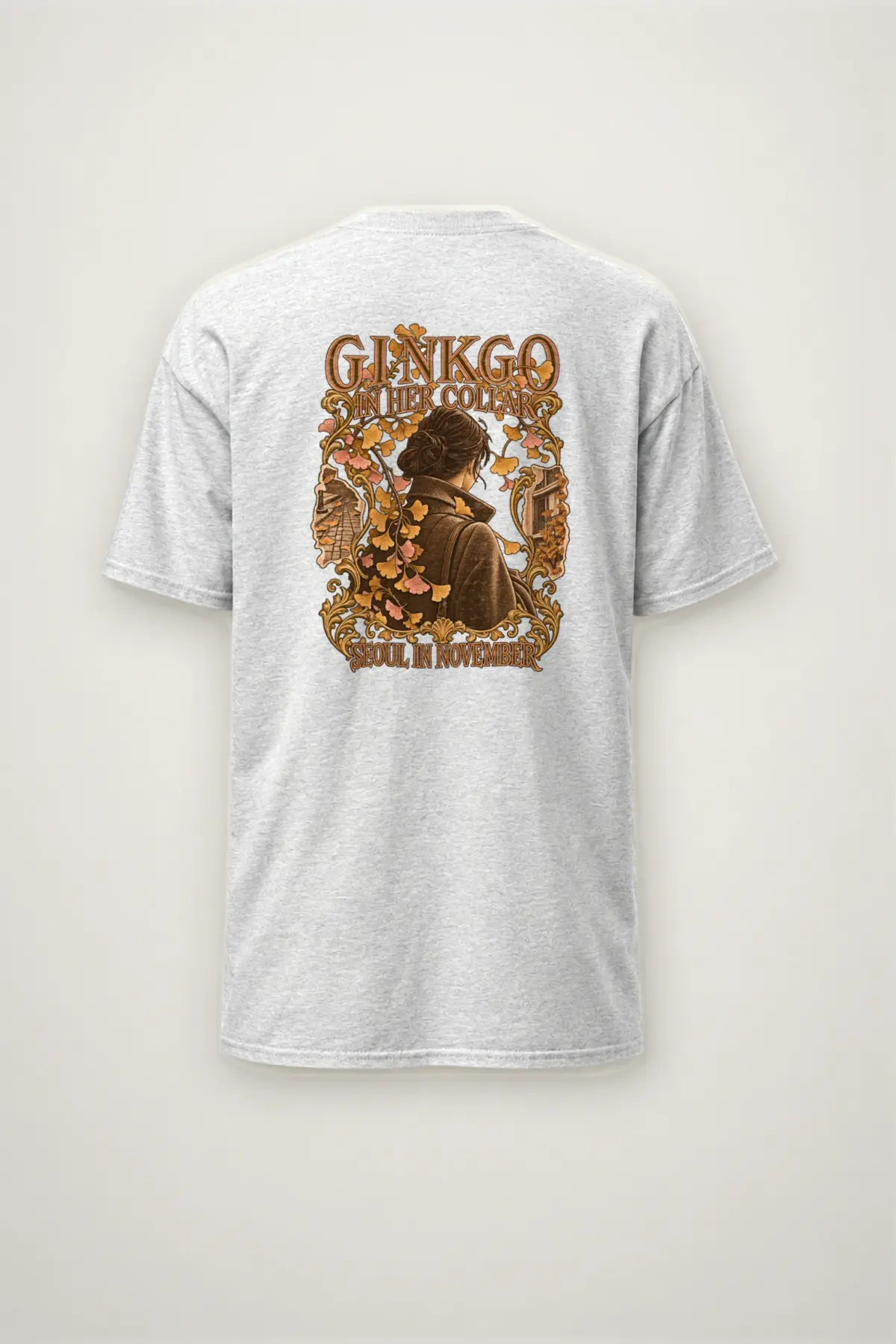 "Ginkgo In Her Collar" Heavyweight Unisex Crewneck T-shirt