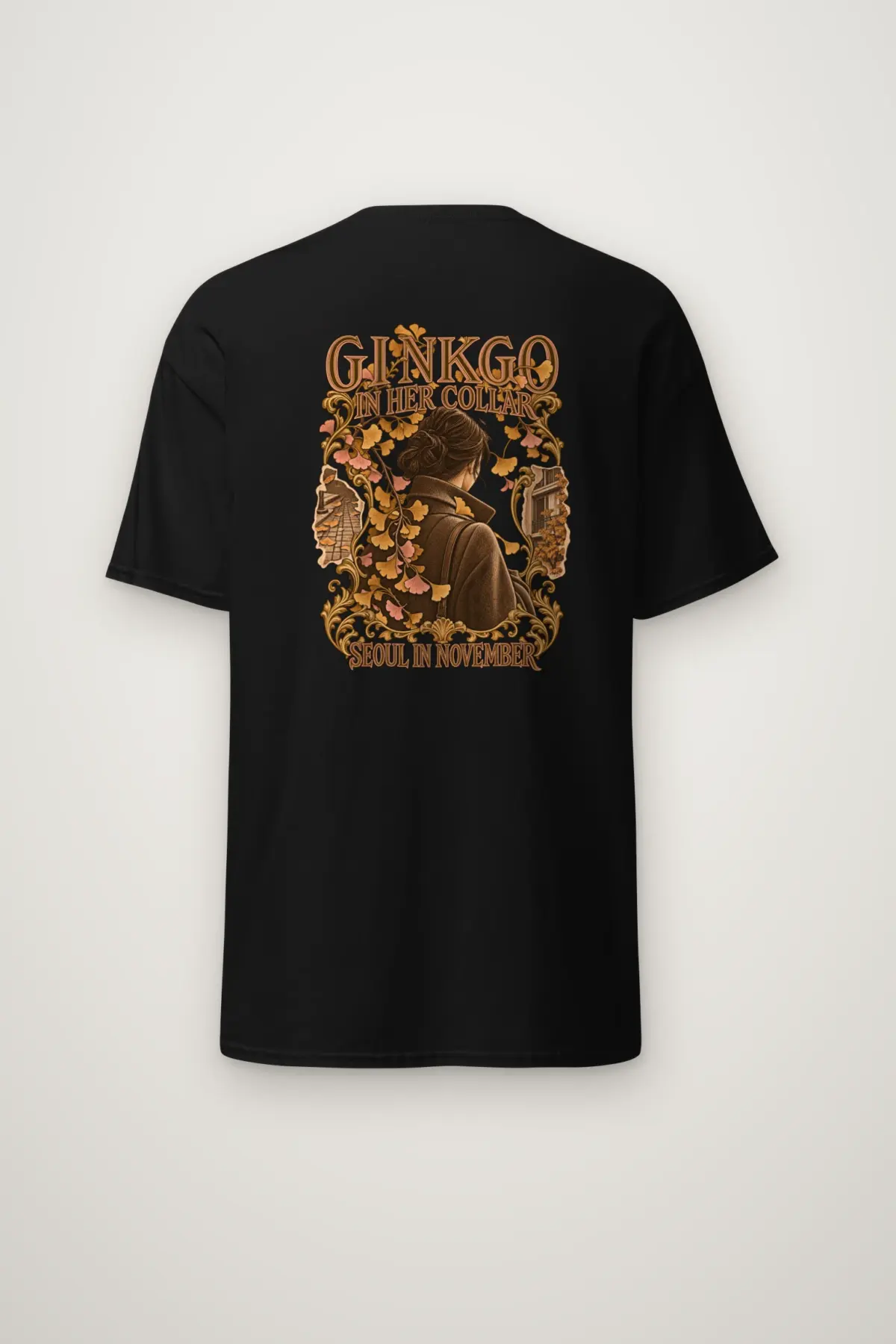 "Ginkgo In Her Collar" Heavyweight Unisex Crewneck T-shirt