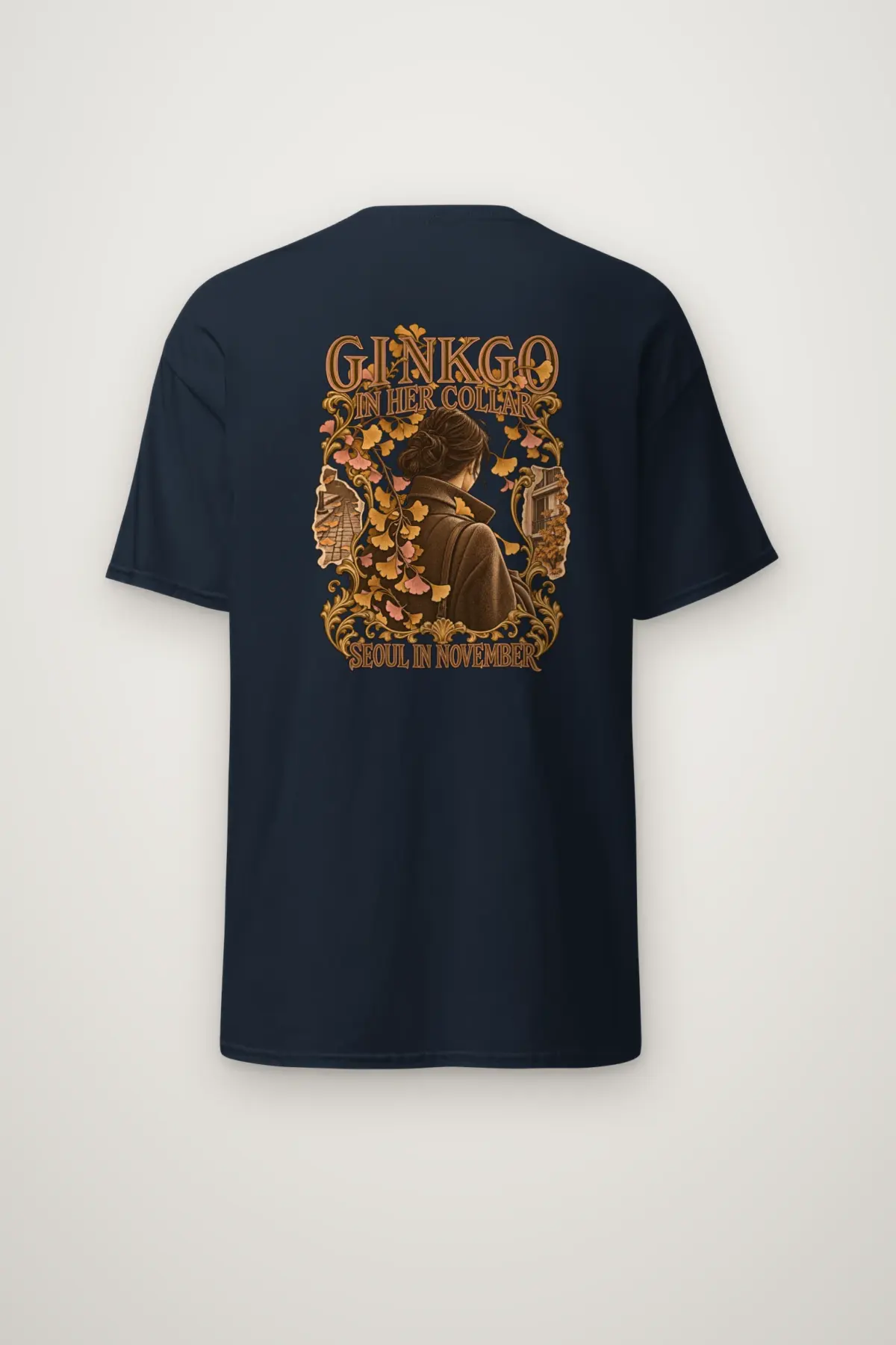 "Ginkgo In Her Collar" Heavyweight Unisex Crewneck T-shirt