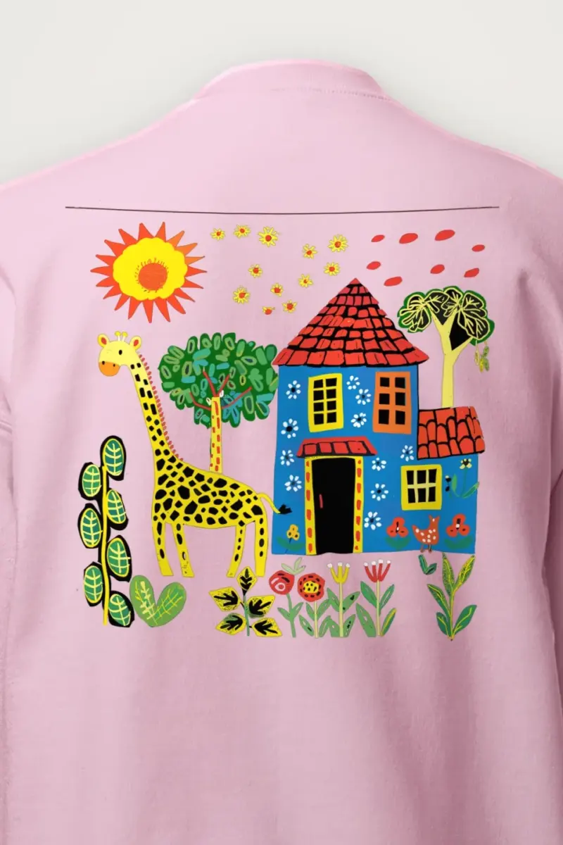 "Giraffe Folk House" Heavy Blend Unisex Crewneck Sweatshirt