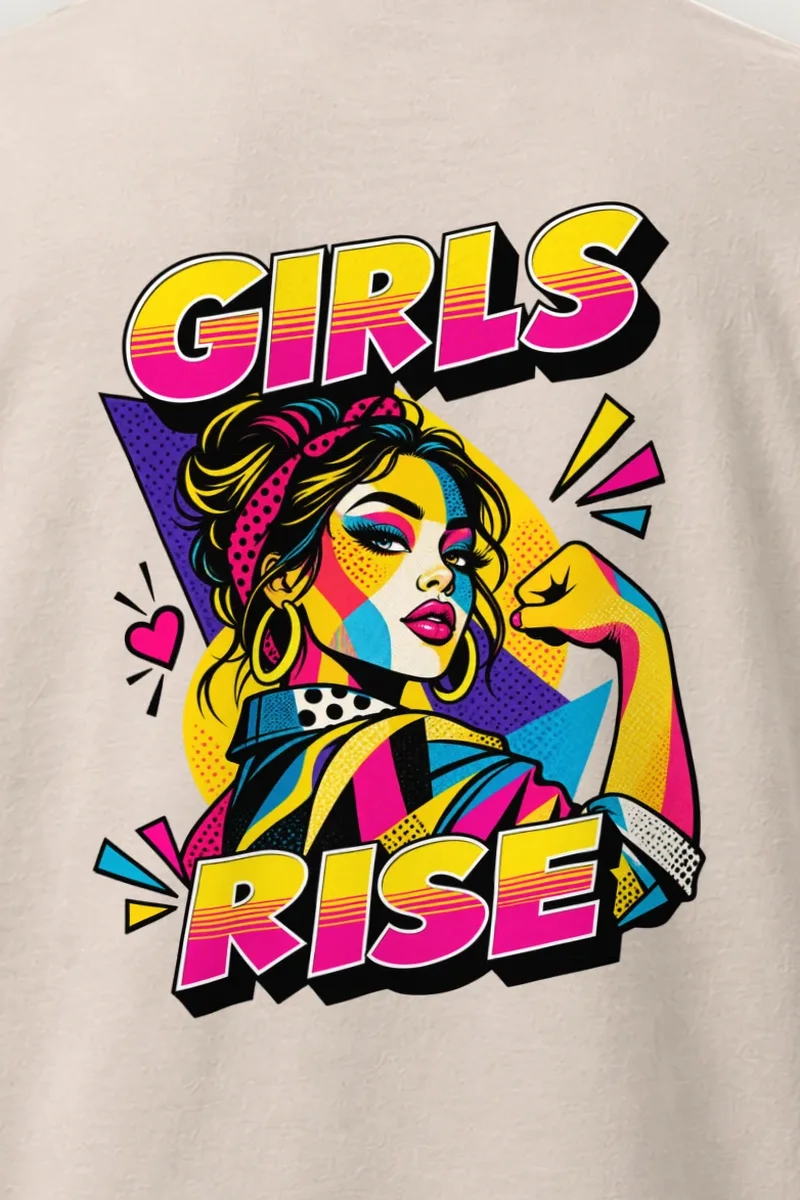 "Girls Rise" Heavyweight Unisex Crewneck T-shirt
