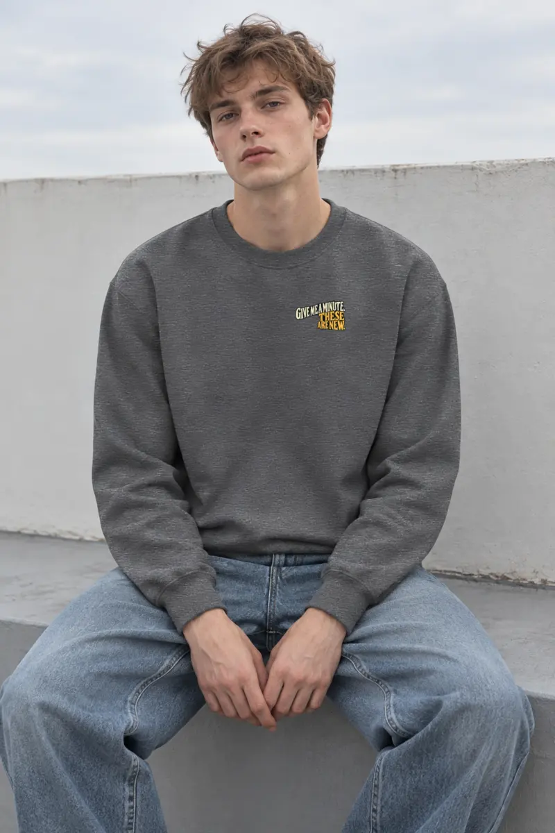 "Give Me A Minute" Heavy Blend Unisex Crewneck Sweatshirt