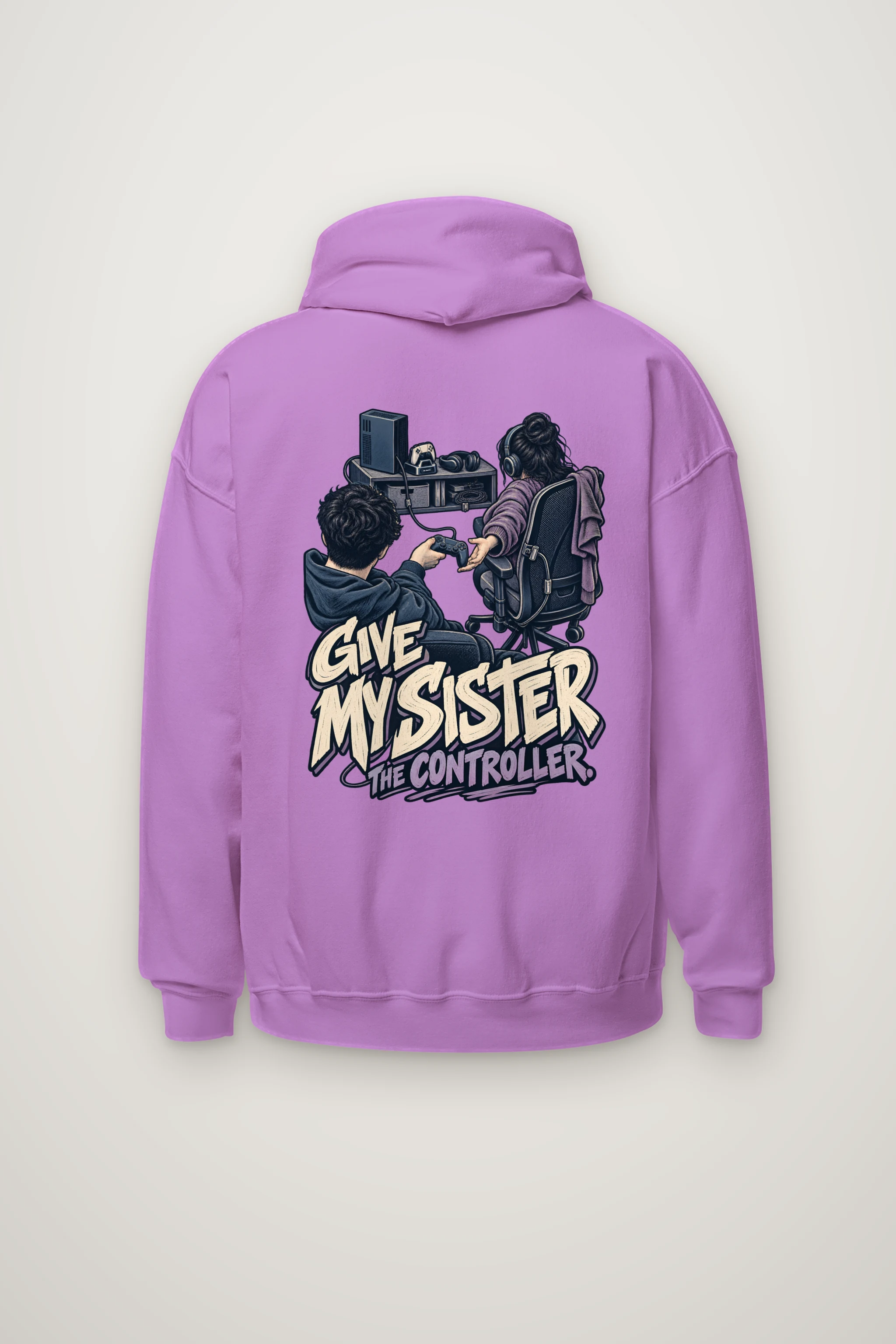 "Give My Sister the Controller" Heavy Blend Unisex Pullover Hoodie