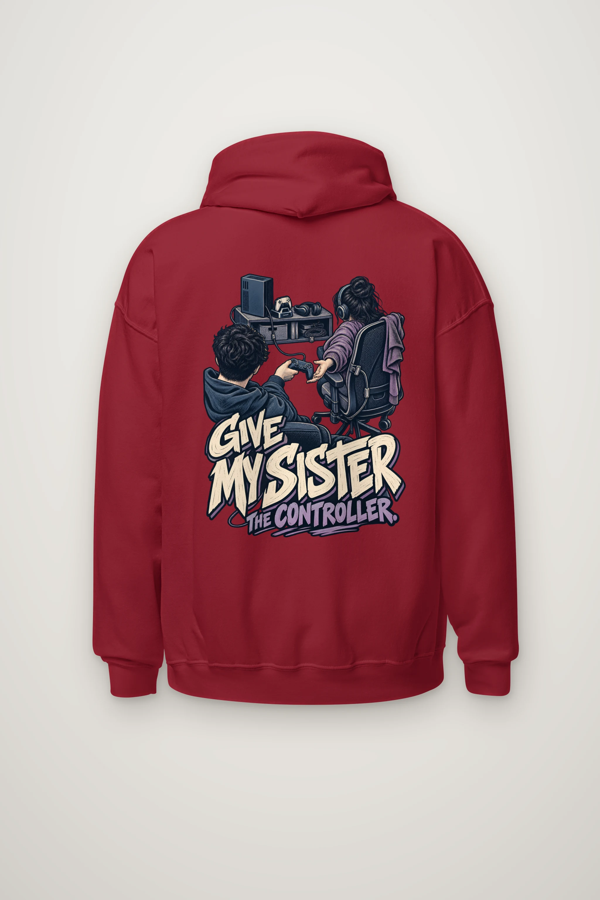 "Give My Sister the Controller" Heavy Blend Unisex Pullover Hoodie