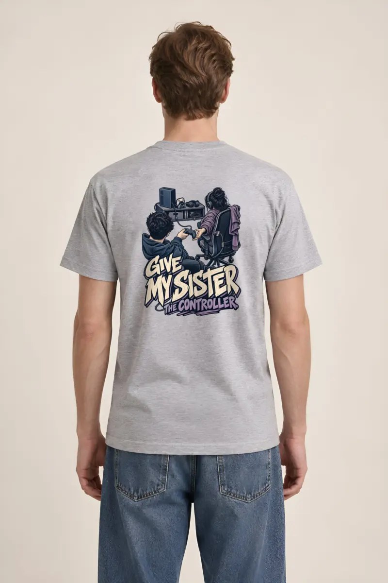 “Give My Sister the Controller” Heavyweight Unisex Crewneck T-shirt