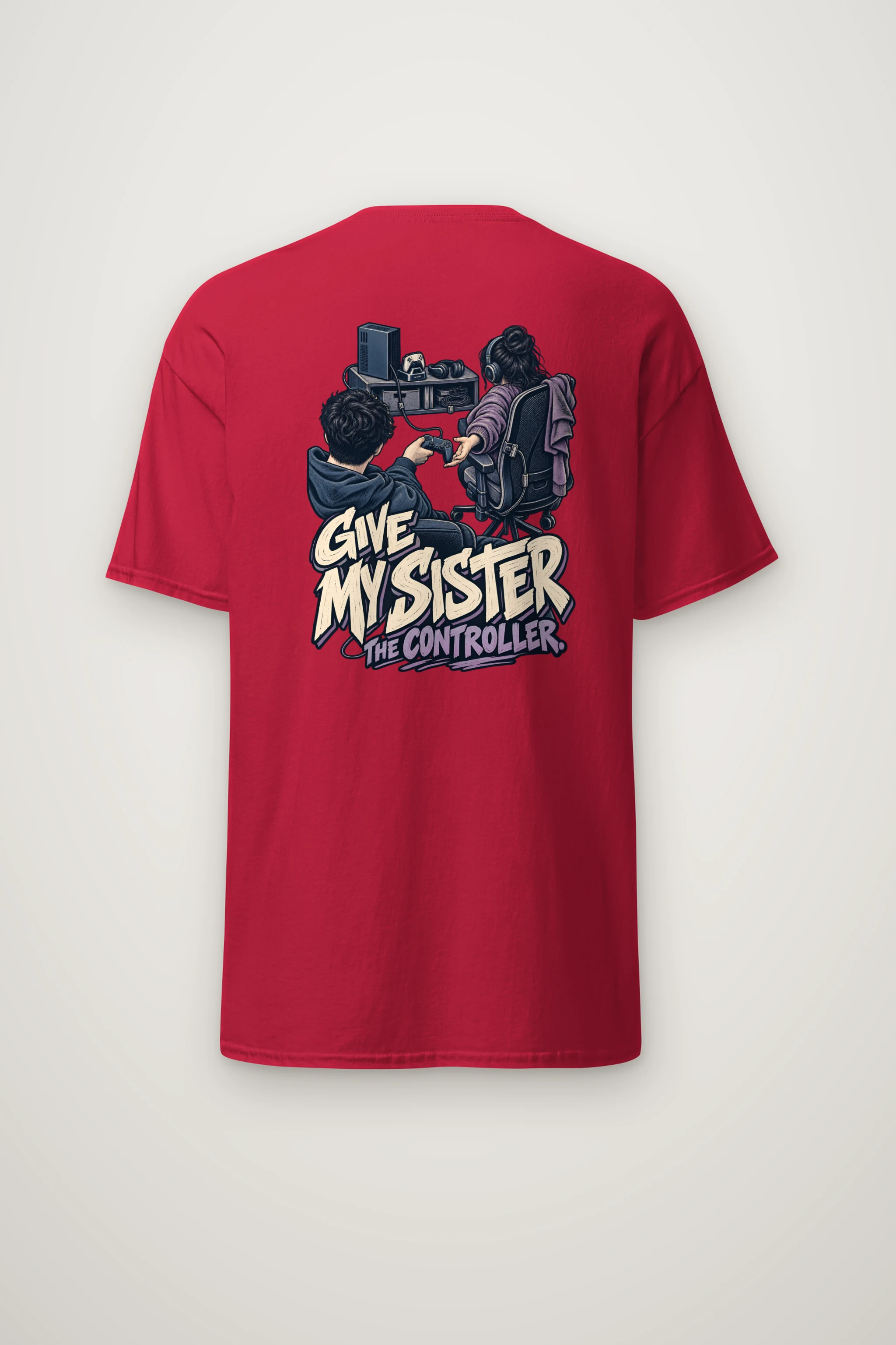 "Give My Sister the Controller" Heavyweight Unisex Crewneck T-shirt