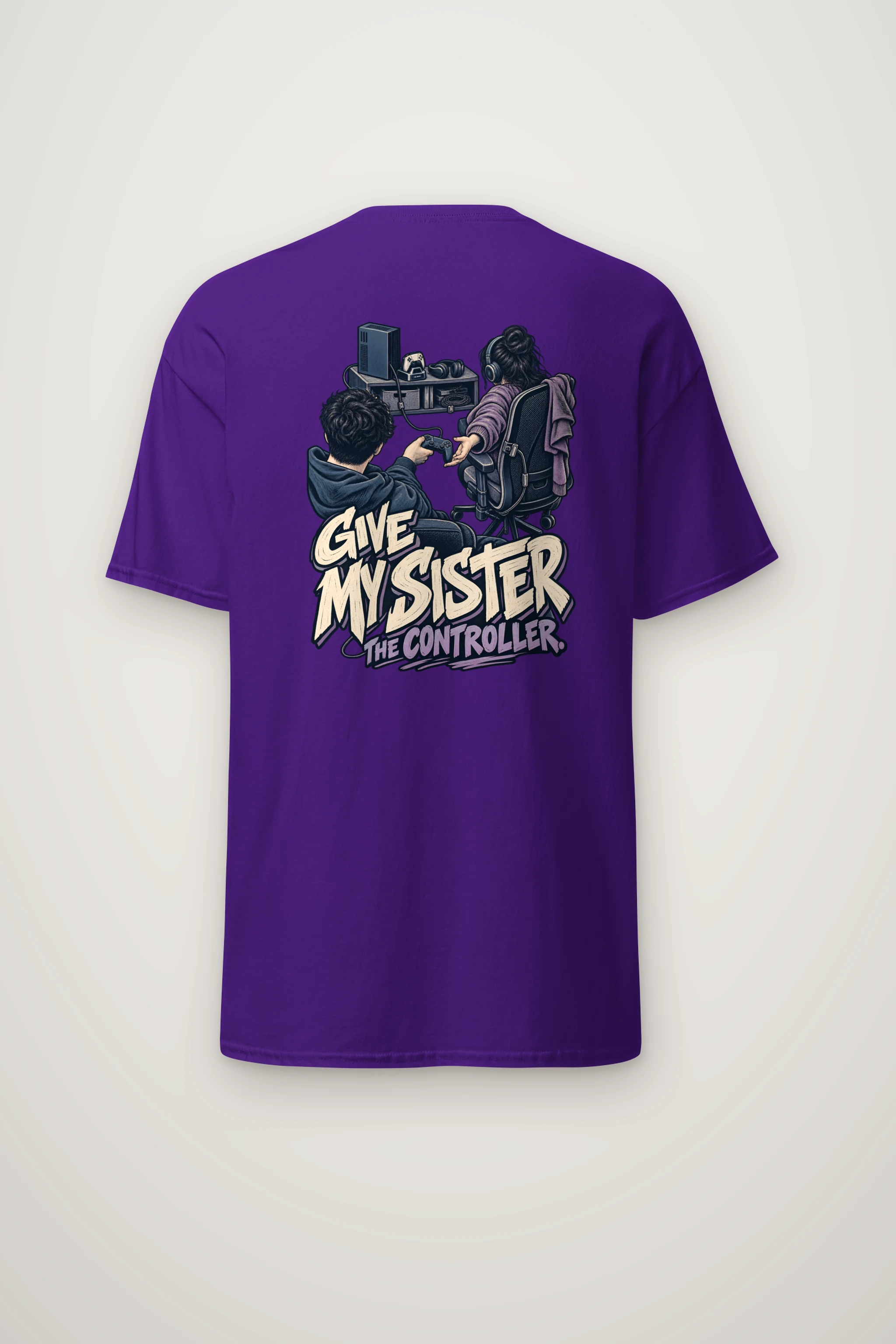 "Give My Sister the Controller" Heavyweight Unisex Crewneck T-shirt