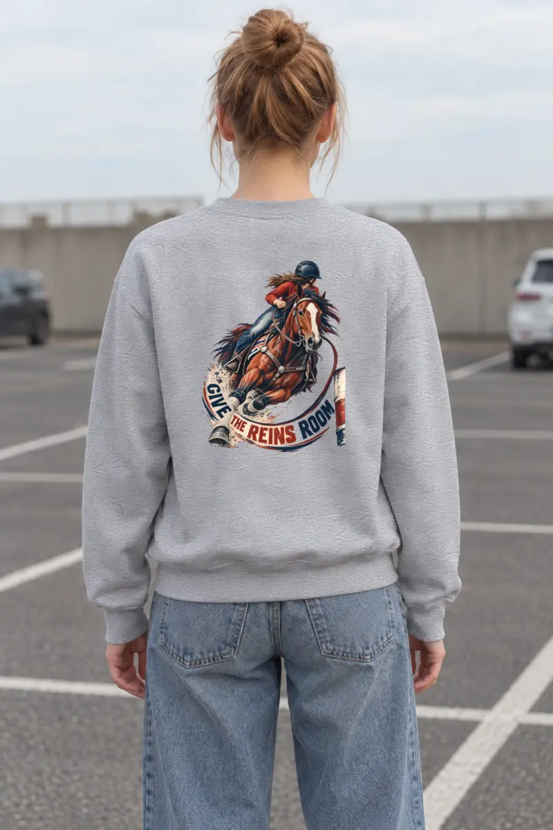 "Give the Reins Room" Heavy Blend Unisex Crewneck Sweatshirt