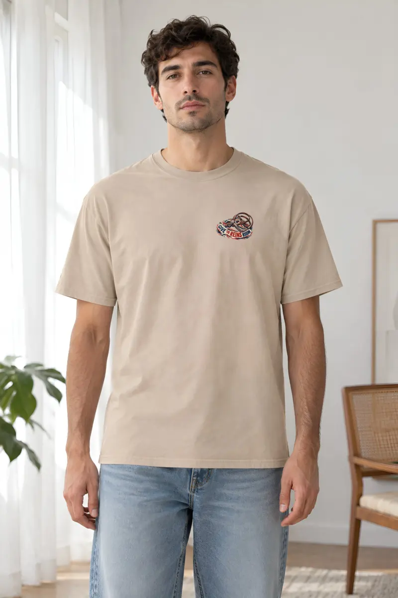 "Give the Reins Room" Heavyweight Unisex Crewneck T-shirt
