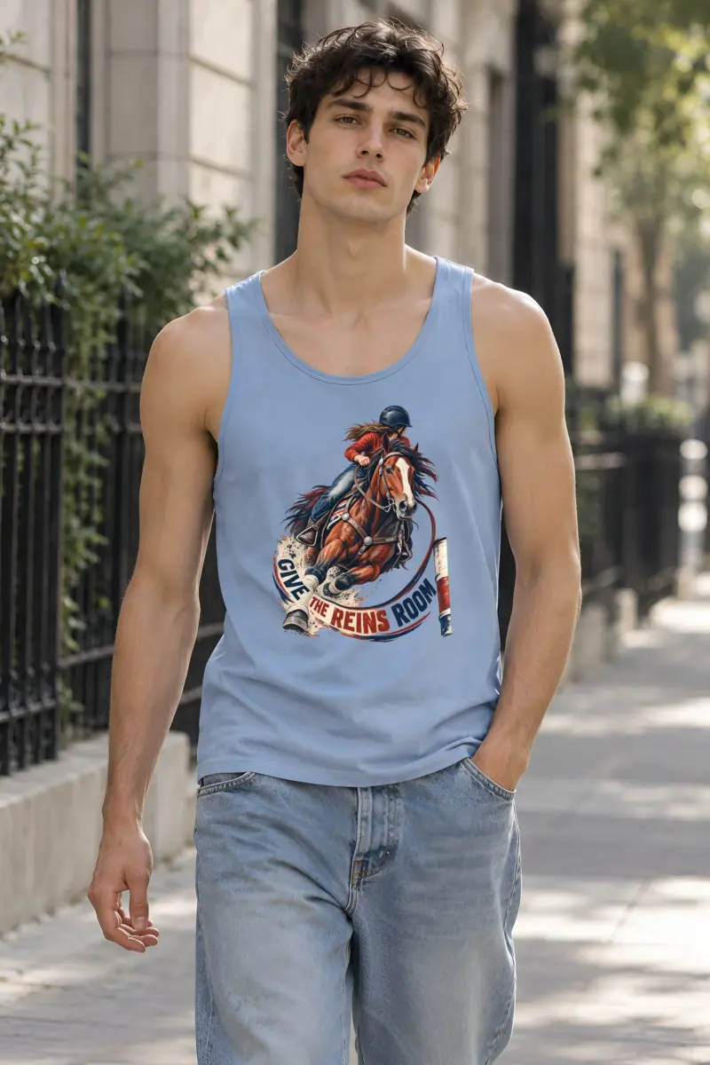 “Give the Reins Room” Unisex Jersey Tank