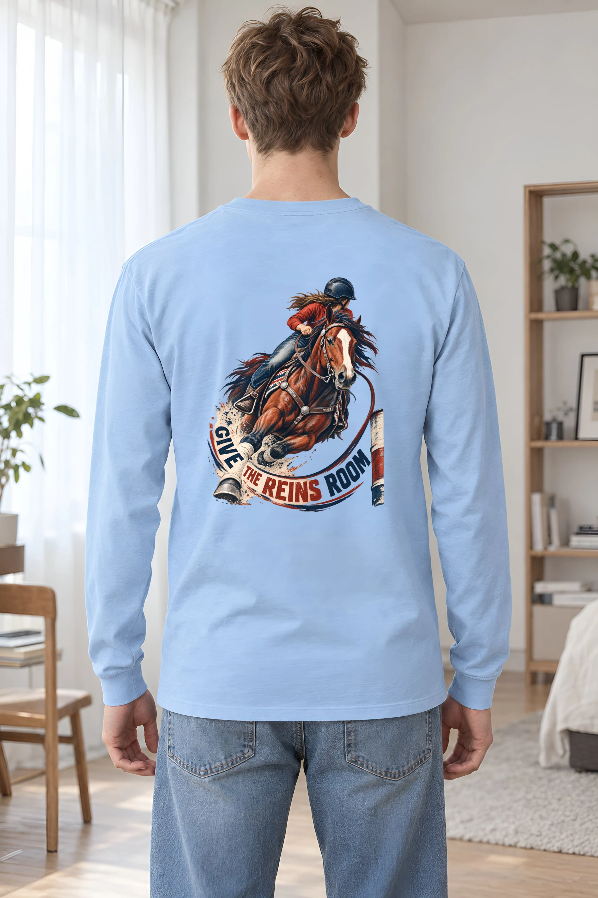 "Give the Reins Room" Unisex Longsleeve T-shirt