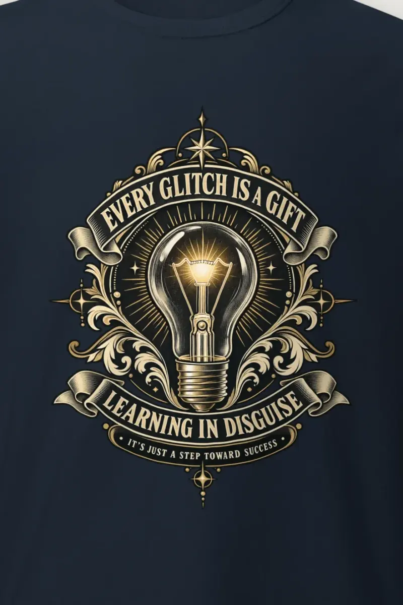 "Glitch Is A Gift" Heavyweight Unisex Crewneck T-shirt