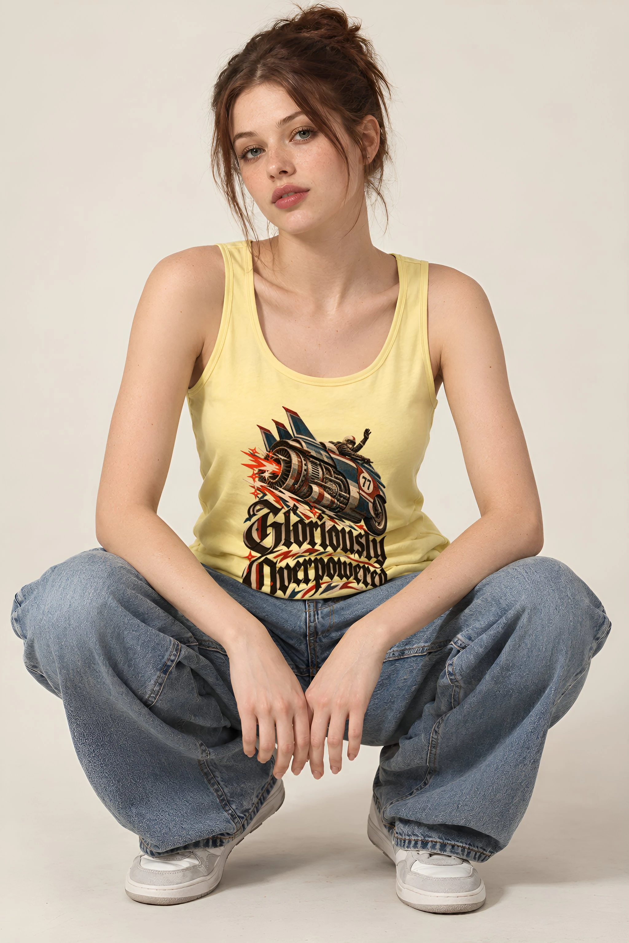 "Gloriously Overpowered" Unisex Jersey Tank