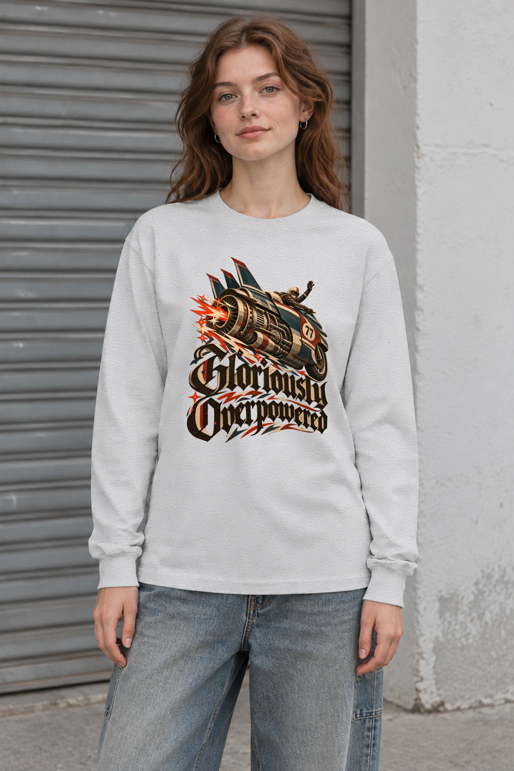 "Gloriously Overpowered" Unisex Longsleeve T-shirt