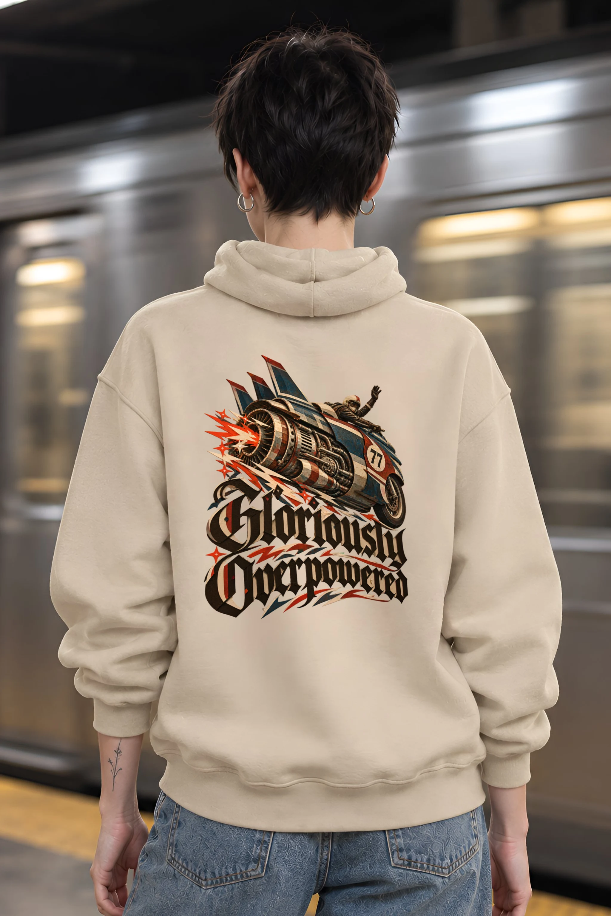 "Gloriously Overpowered" Unisex Pullover Hoodie