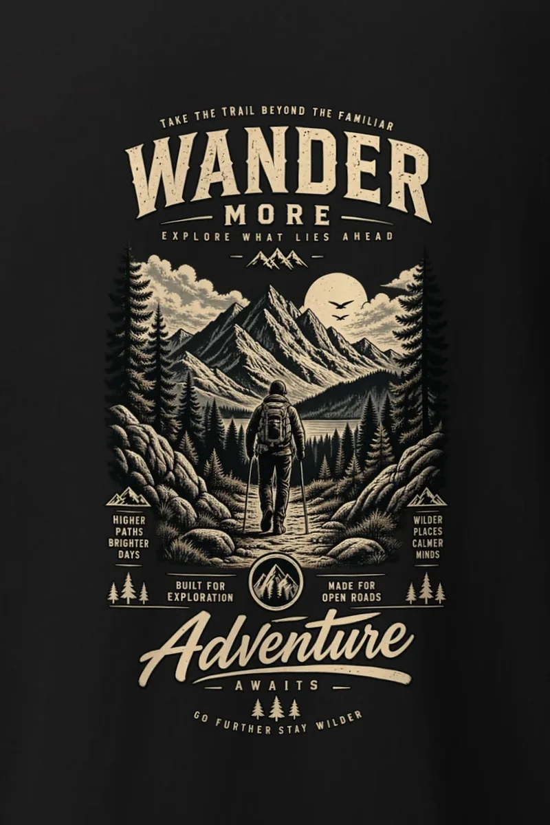 "Go Further Stay Wilder" Heavyweight Unisex Crewneck T-shirt