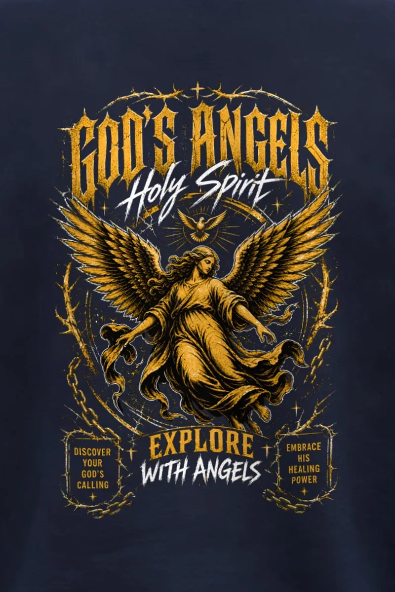"God’s Angels" 1 Crewneck Sweatshirt - the graphic up close