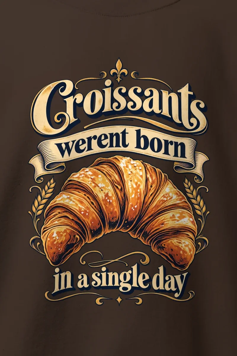 "Golden Croissant" Heavy Blend Unisex Crewneck Sweatshirt