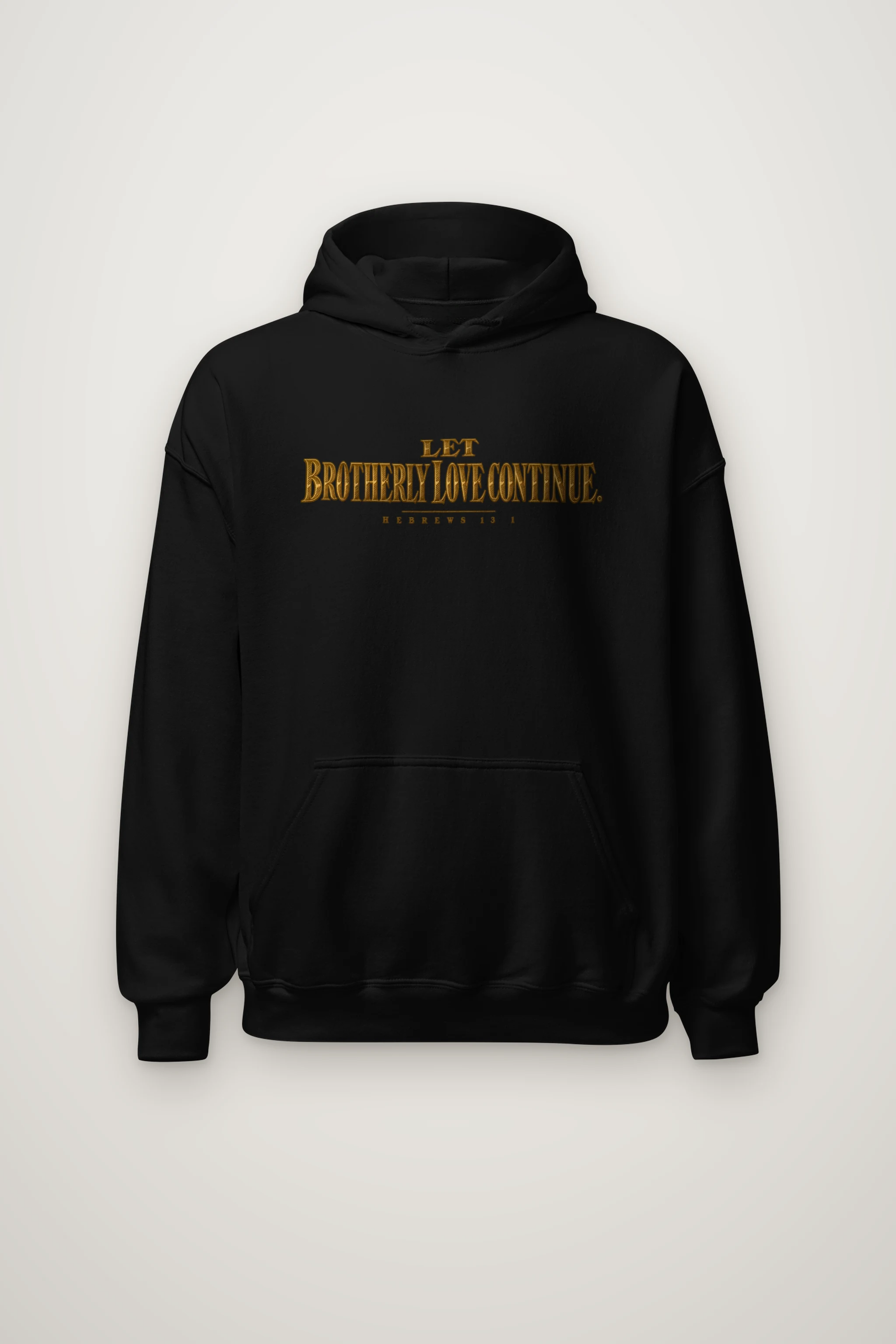 "Golden Lined Lettering Crew" Heavy Blend Unisex Pullover Hoodie