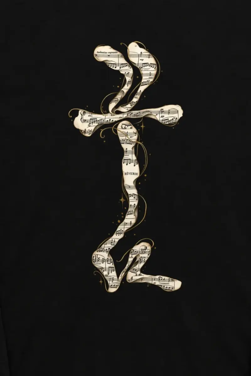 "Golden Music Cross" Unisex Longsleeve T-shirt
