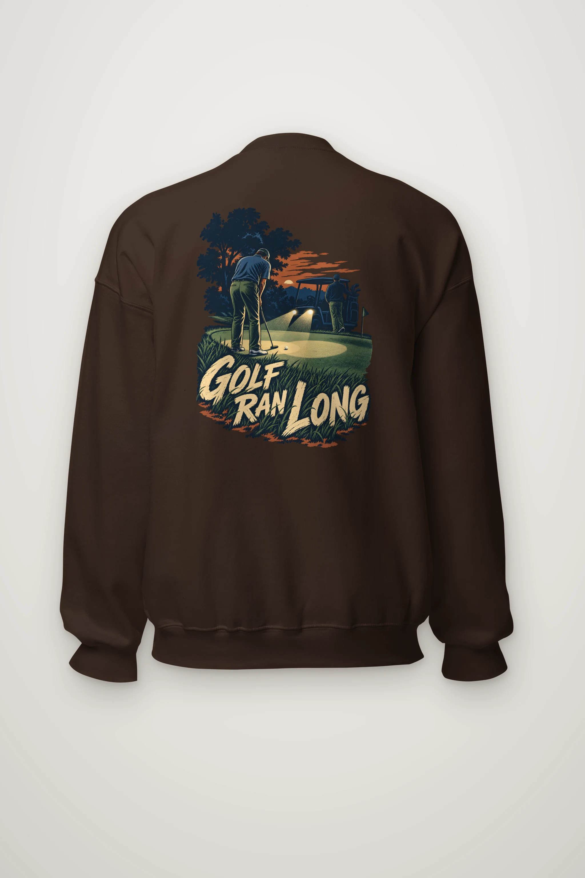 "Golf Ran Long" Heavy Blend Unisex Crewneck Sweatshirt