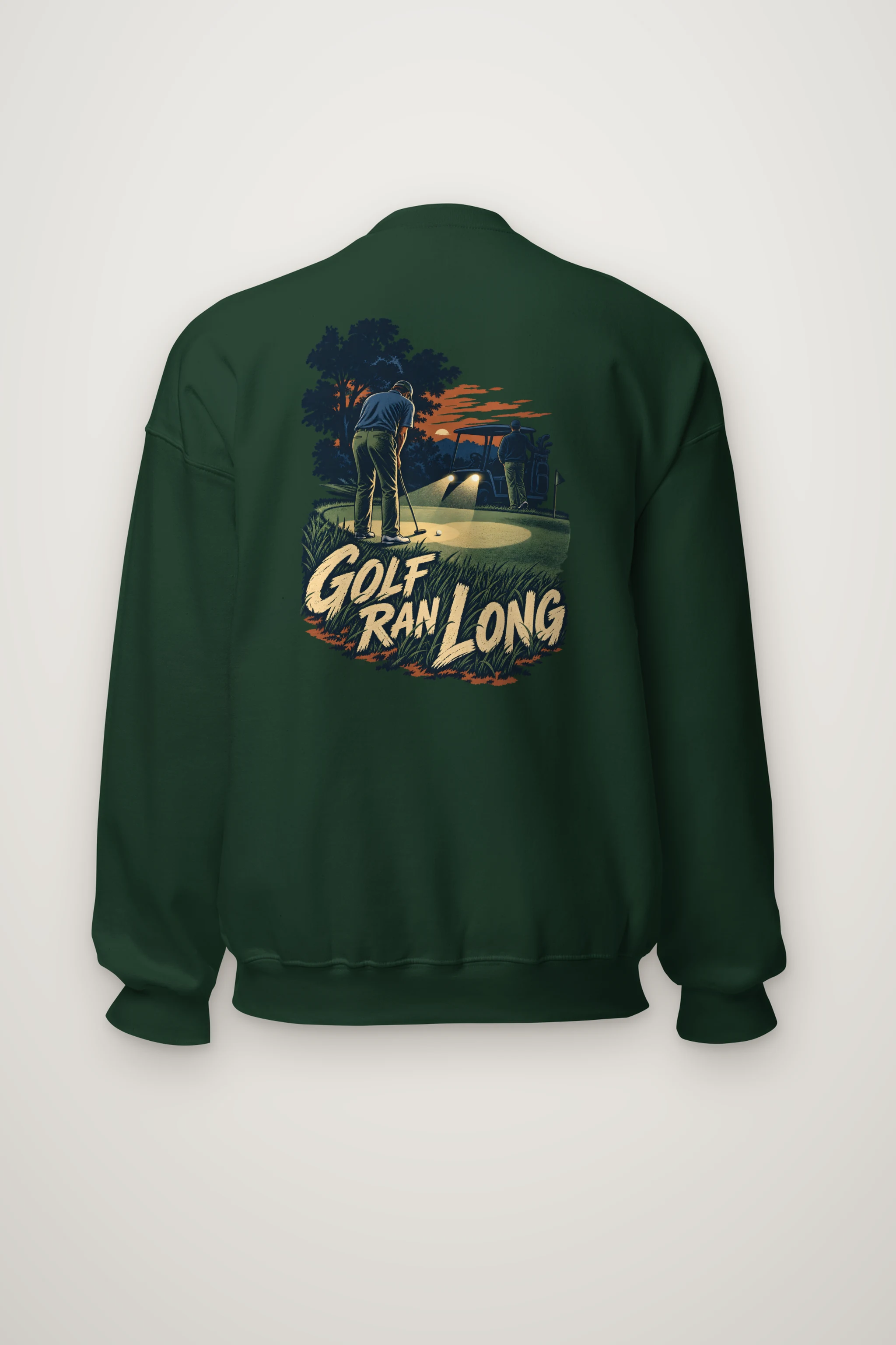 "Golf Ran Long" Heavy Blend Unisex Crewneck Sweatshirt
