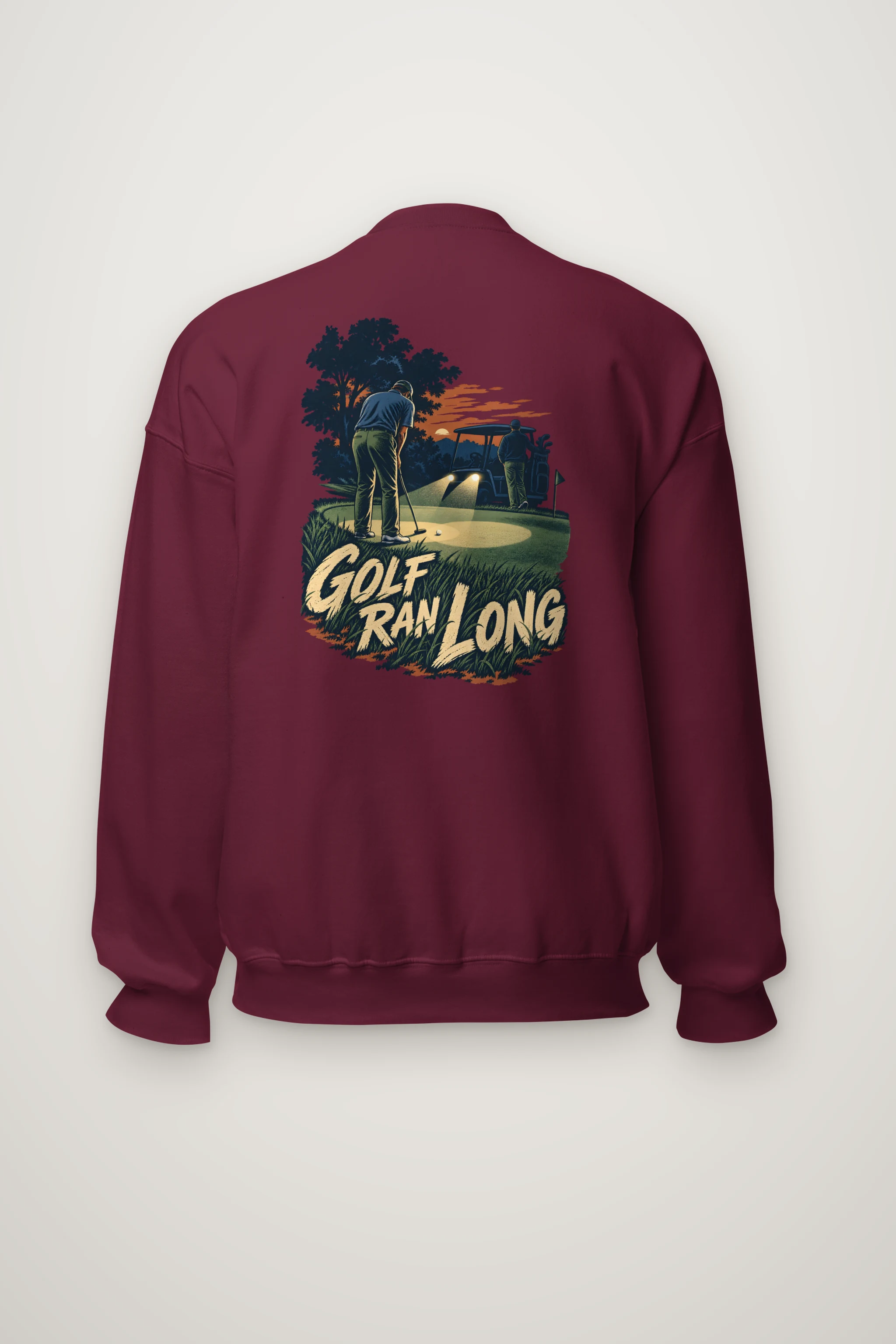 "Golf Ran Long" Heavy Blend Unisex Crewneck Sweatshirt