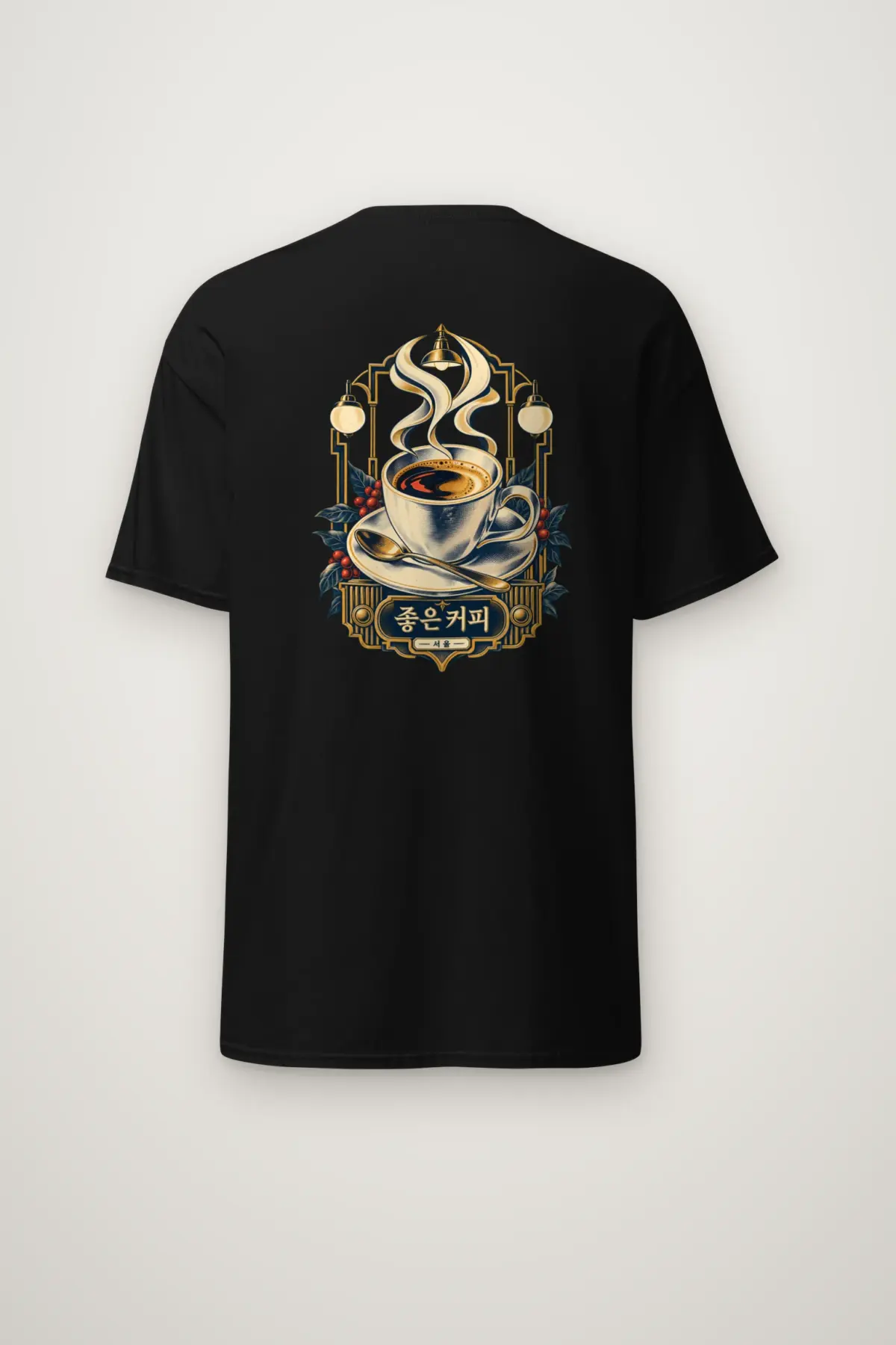 "Good Coffee Seoul" Heavyweight Unisex Crewneck T-shirt