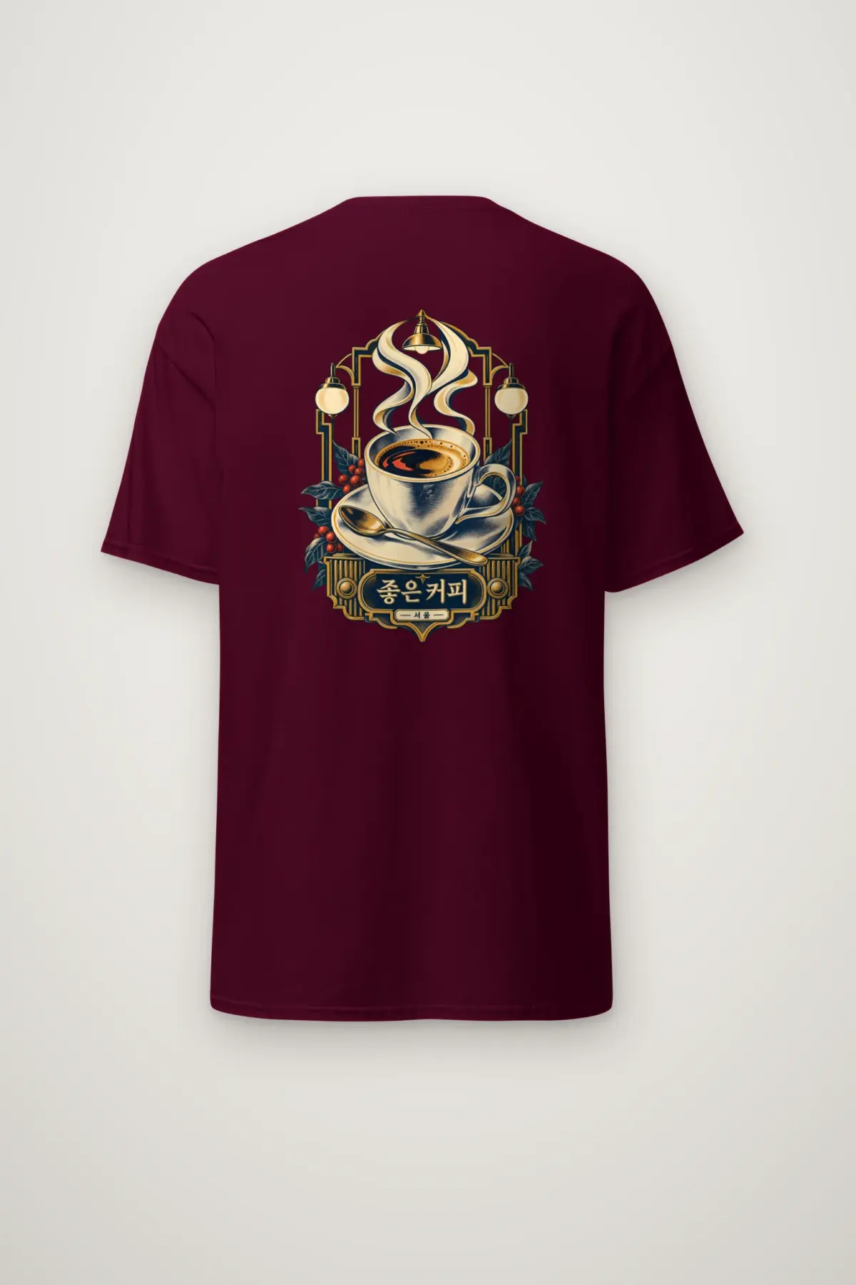 "Good Coffee Seoul" Heavyweight Unisex Crewneck T-shirt