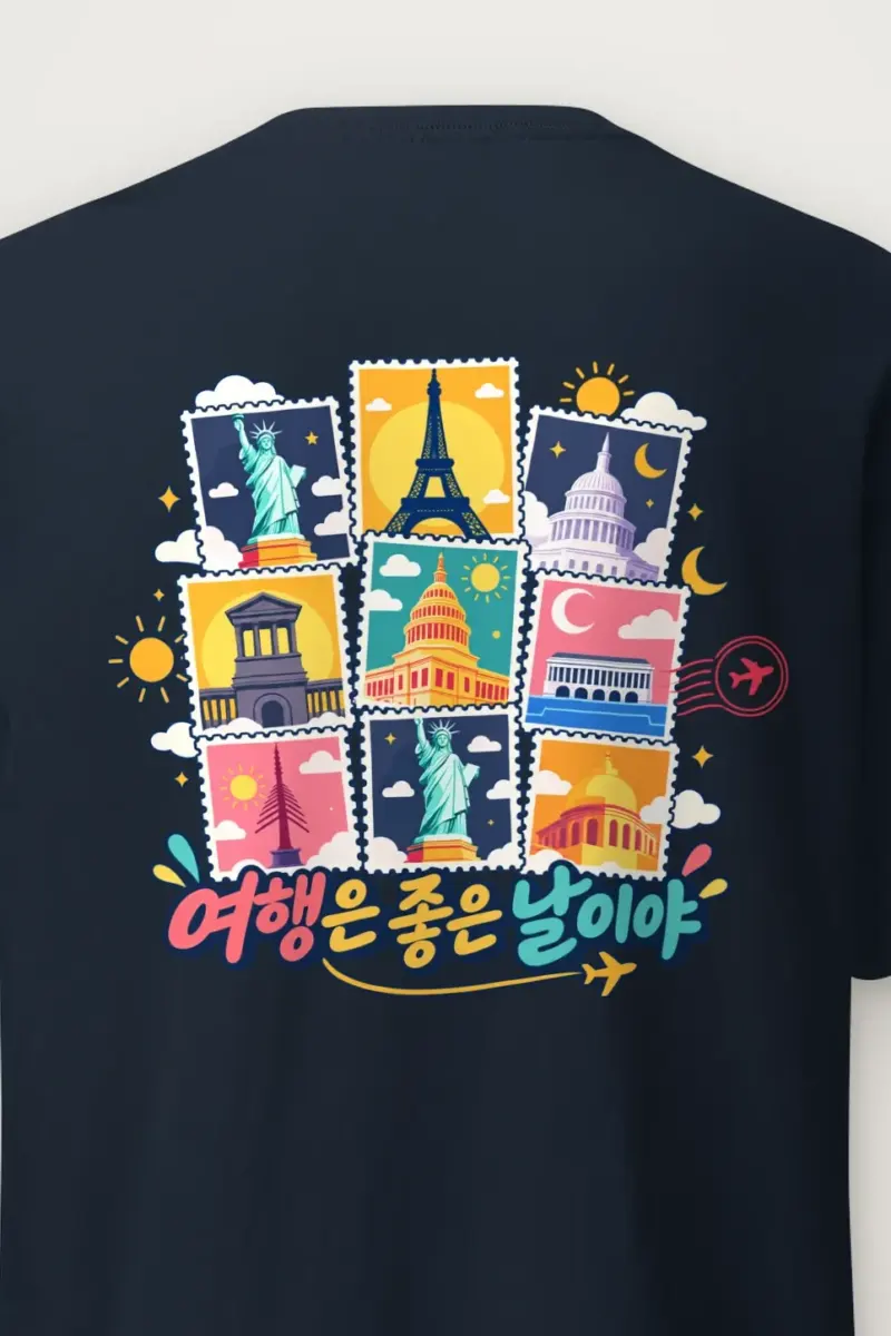 "Good Day Travel" Heavyweight Unisex Crewneck T-shirt