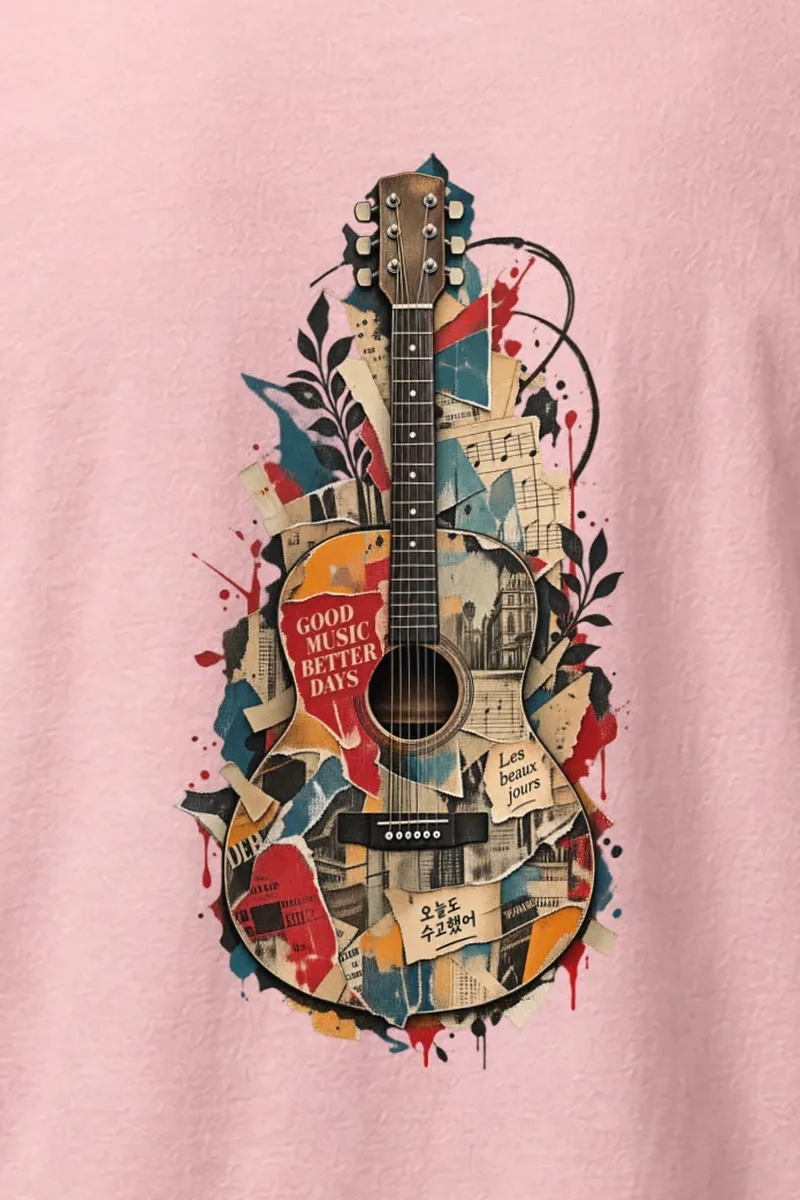 "Good Music Better Days" Heavyweight Unisex Crewneck T-shirt