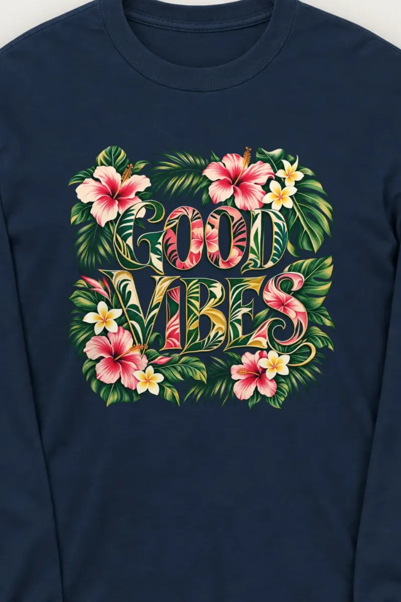 "Good Vibes Bloom" Unisex Longsleeve T-shirt