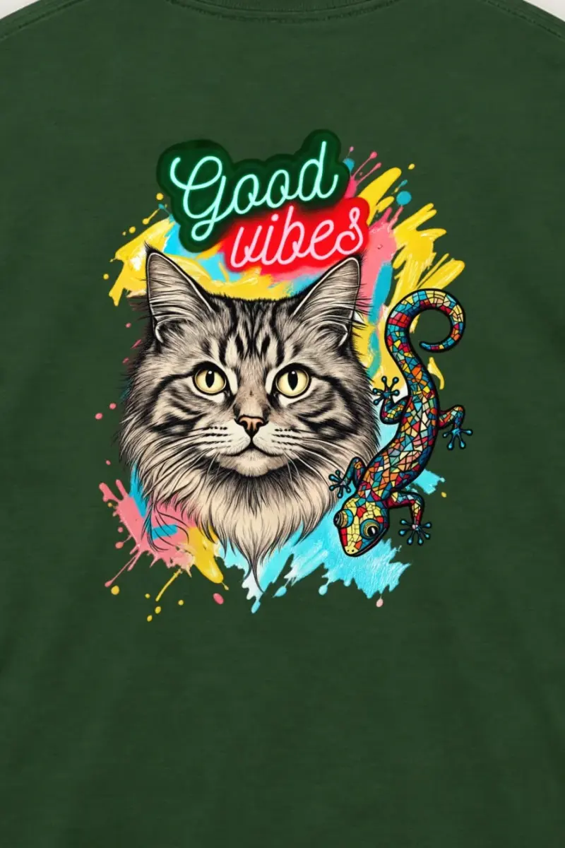 "Good Vibes Tabby" Unisex Longsleeve T-shirt