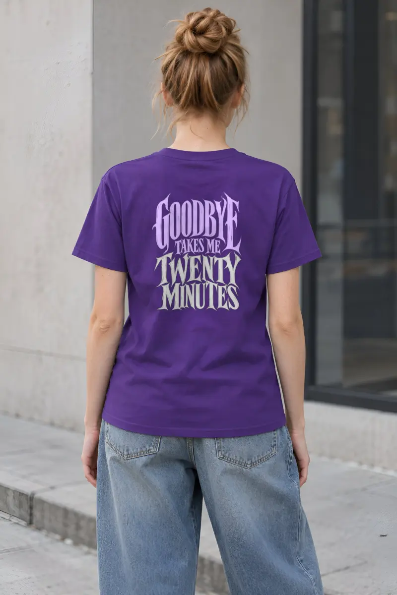 “Goodbye Takes Me Twenty Minutes” Heavyweight Unisex Crewneck T-shirt
