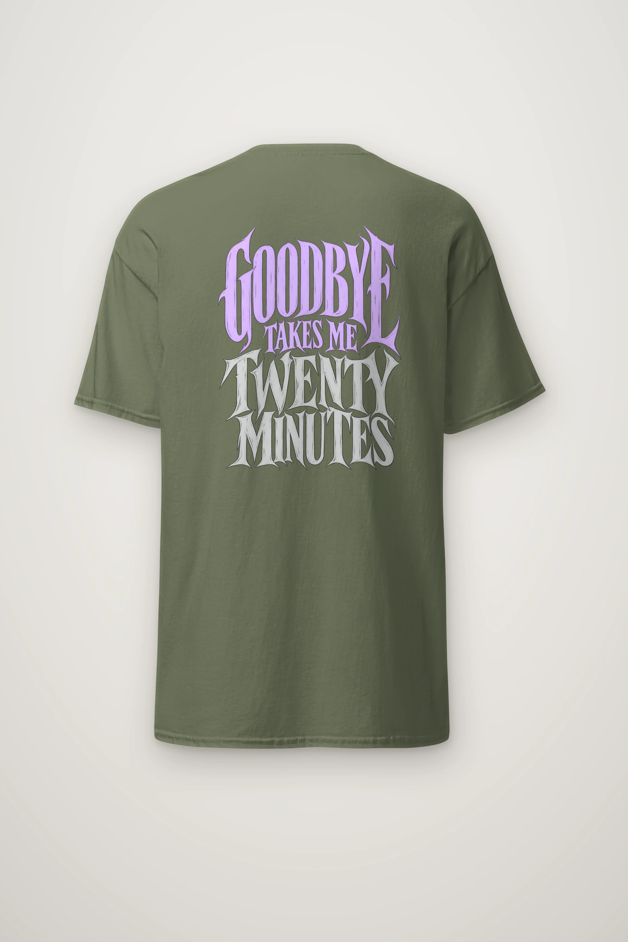 "Goodbye Takes Me Twenty Minutes" Heavyweight Unisex Crewneck T-shirt