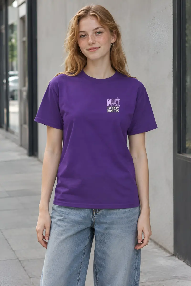 "Goodbye Takes Me Twenty Minutes" Heavyweight Unisex Crewneck T-shirt