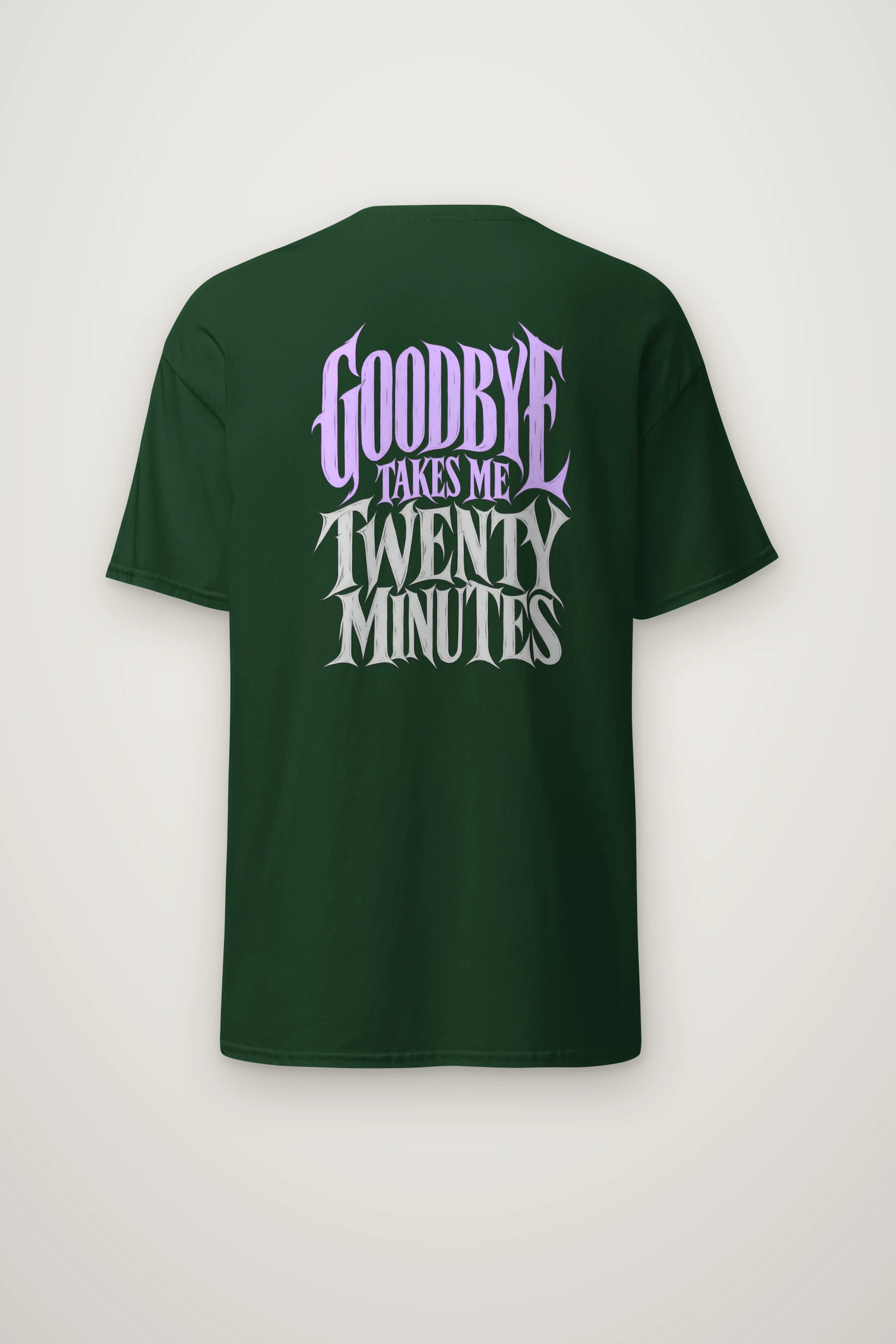 "Goodbye Takes Me Twenty Minutes" Heavyweight Unisex Crewneck T-shirt