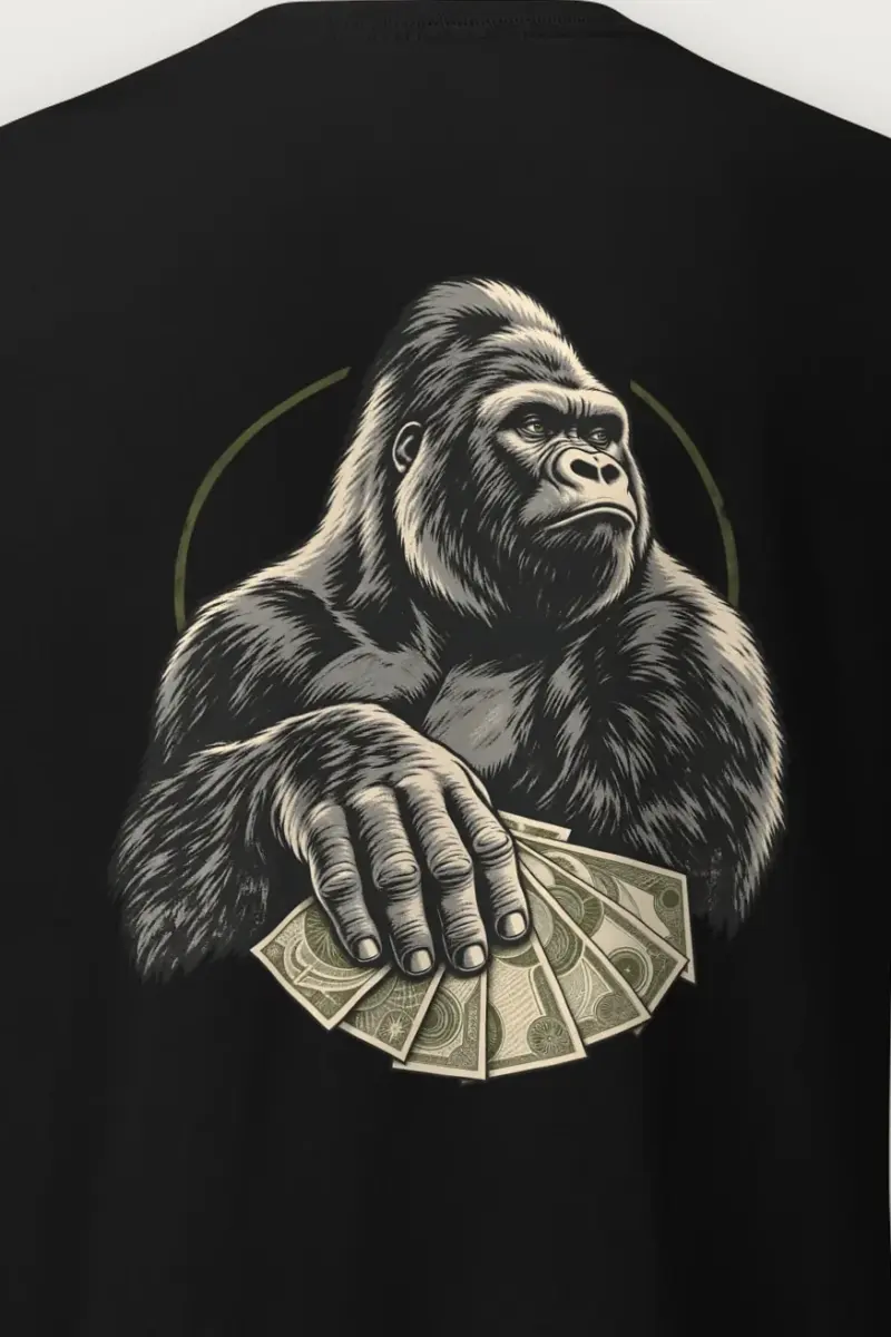 "Gorilla Cash Fan" Heavyweight Unisex Crewneck T-shirt