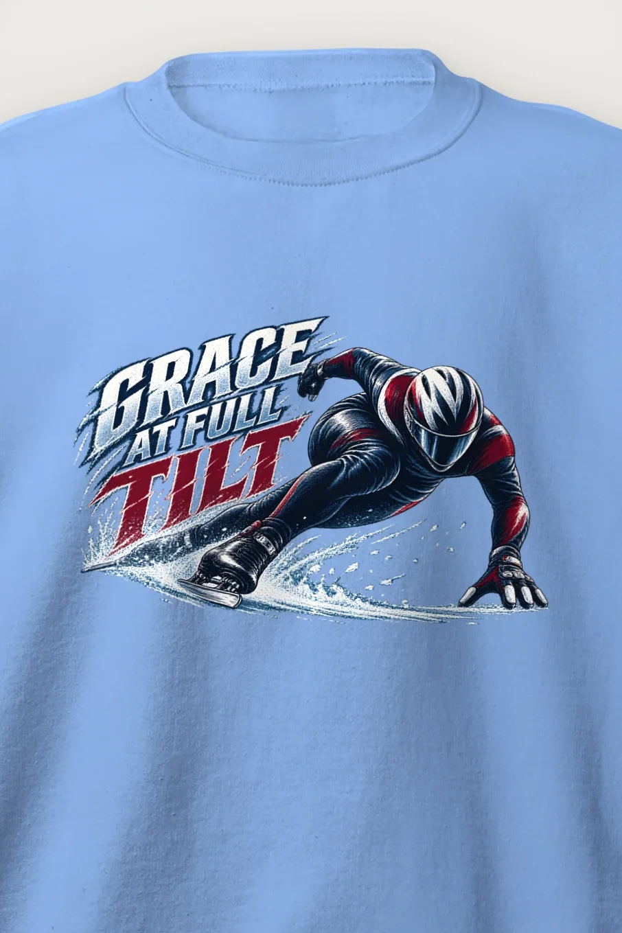 "Grace at Full Tilt" Heavy Blend Unisex Crewneck Sweatshirt - the graphic up close