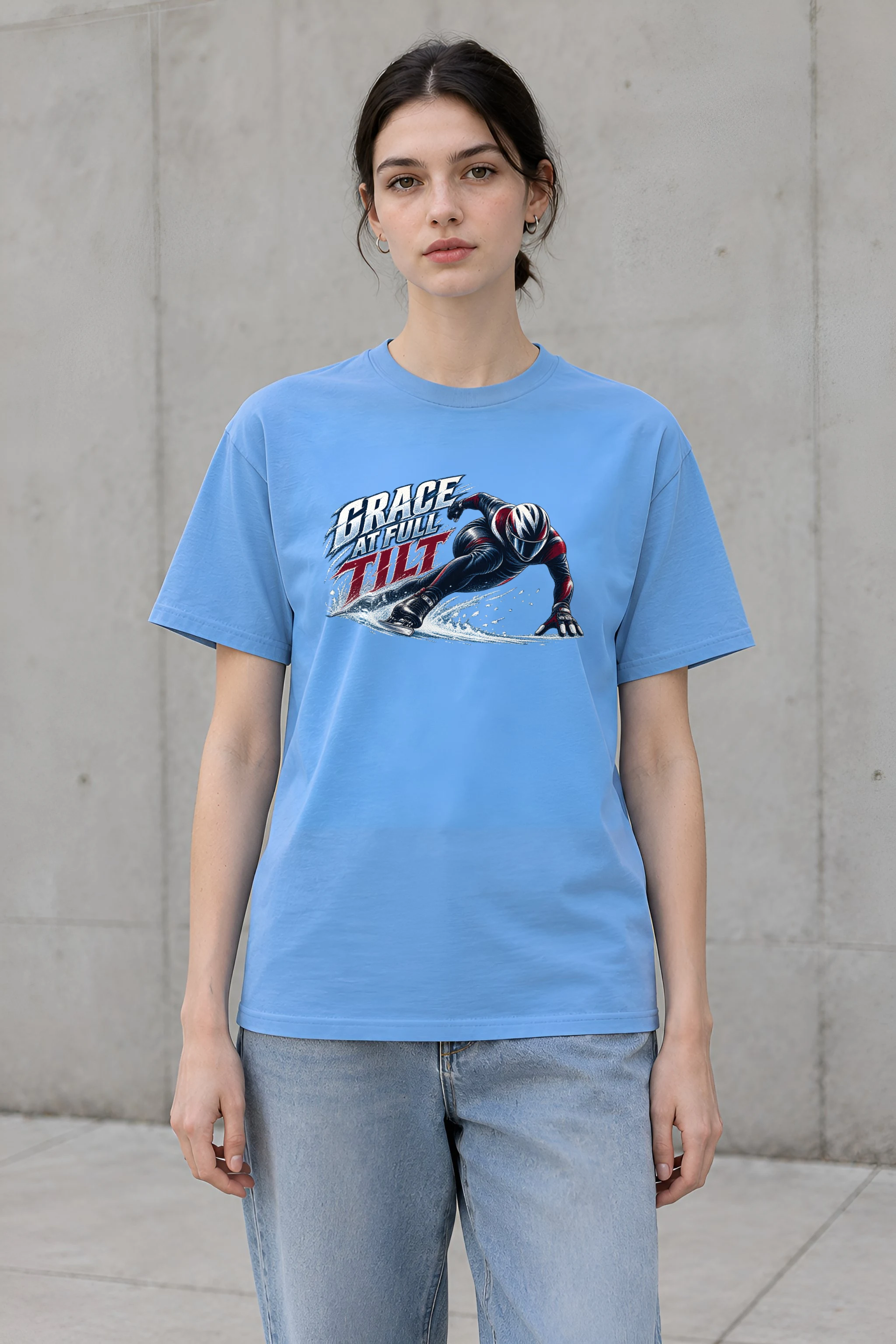"Grace at Full Tilt" Heavyweight Unisex Crewneck T-shirt